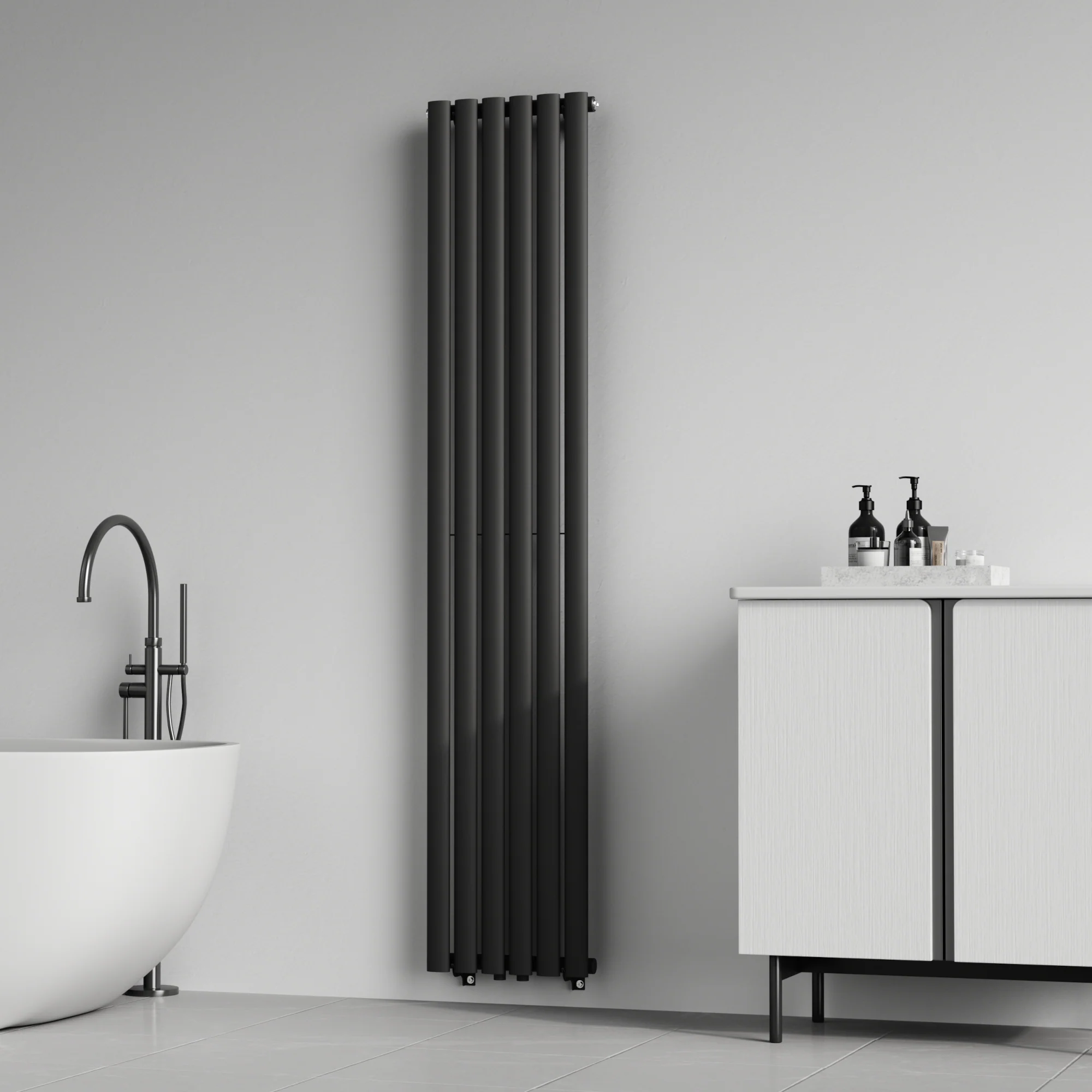 Design Röhrenheizkörper Nore Schwarz 180x36cm Einlagig 707W [neu.haus] - Image 2