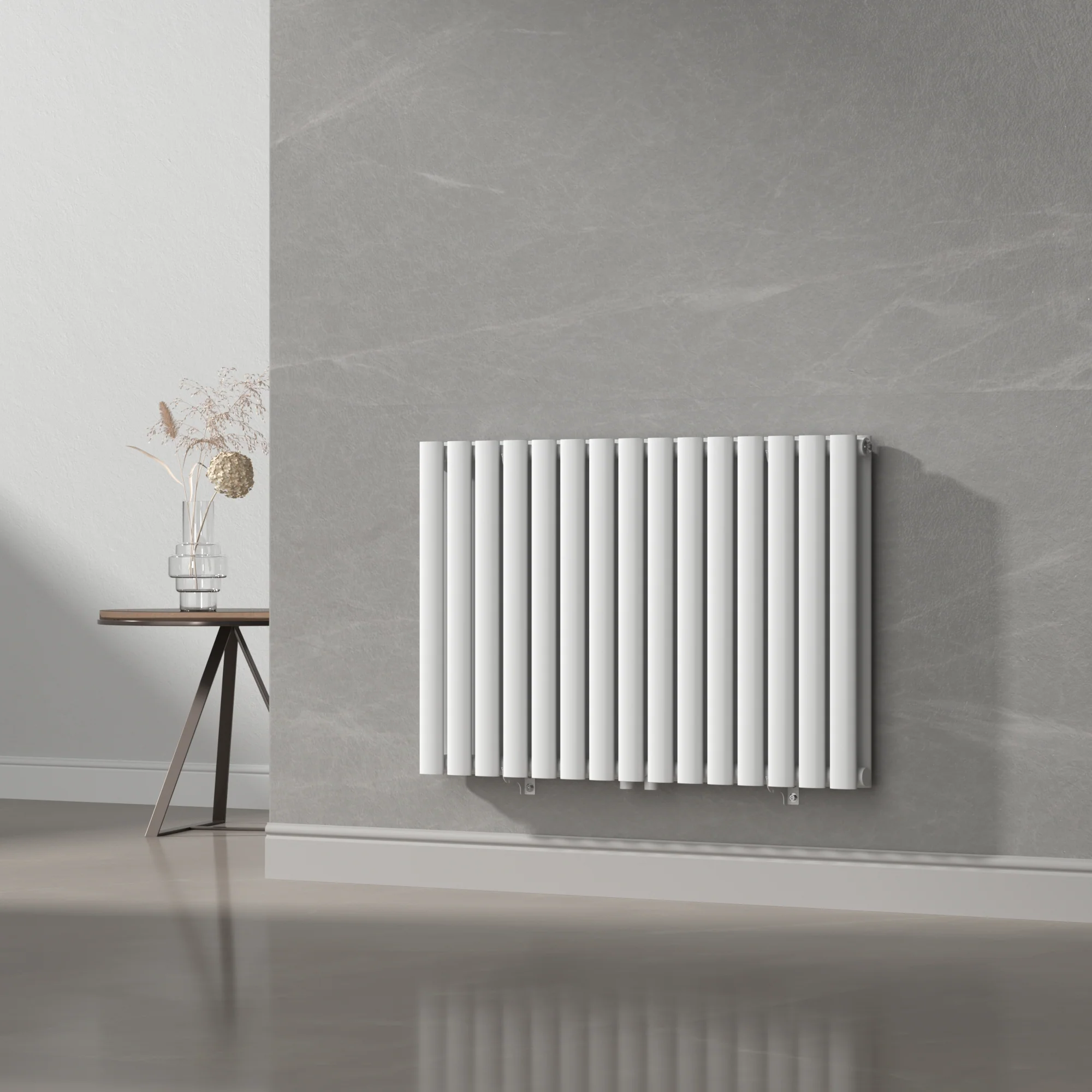 Design Röhrenheizkörper Nore Weiß 60x90cm Doppellagig 1180W [neu.haus] - Image 2