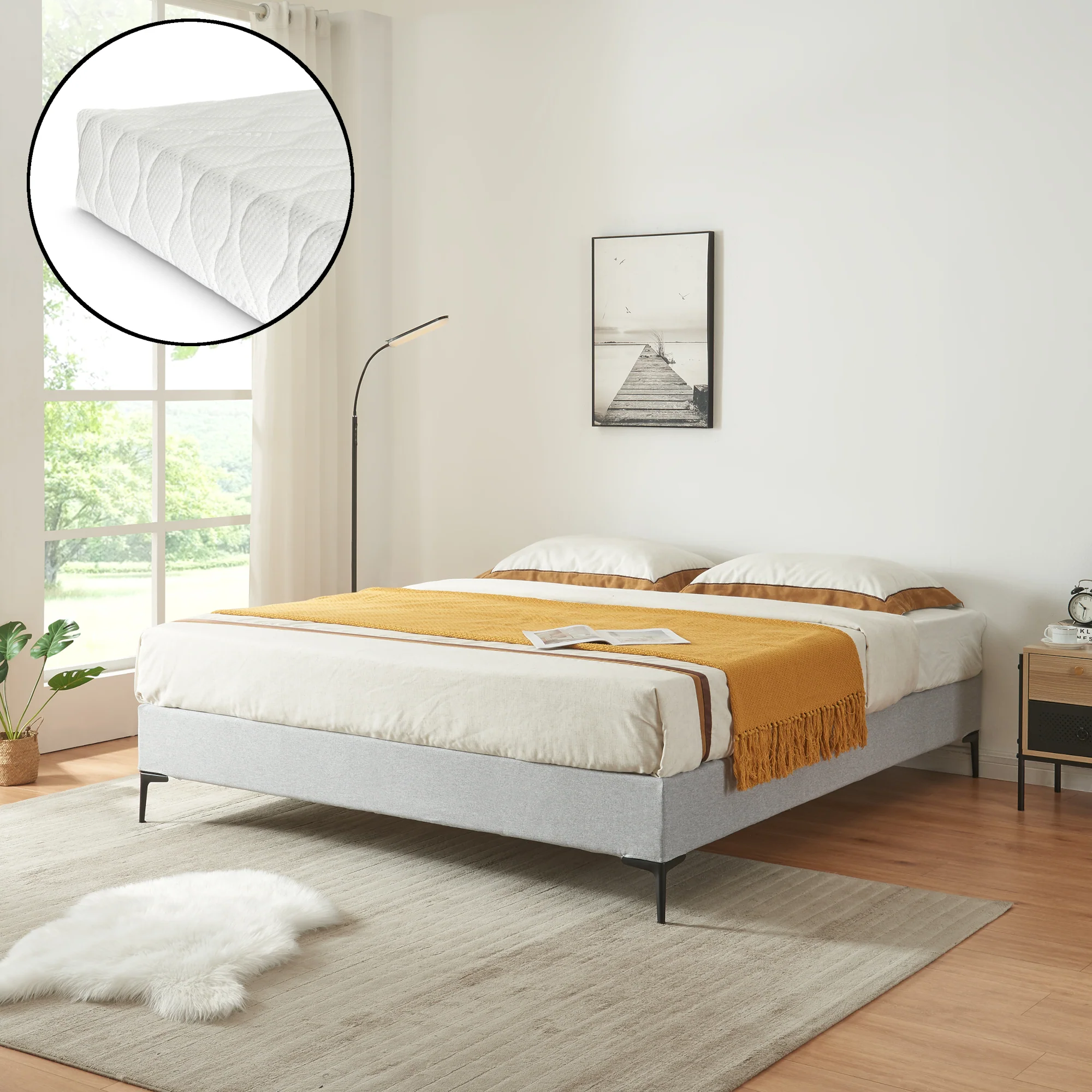 Doppelbett Lilla mit Matratze [en.casa] - Image 8