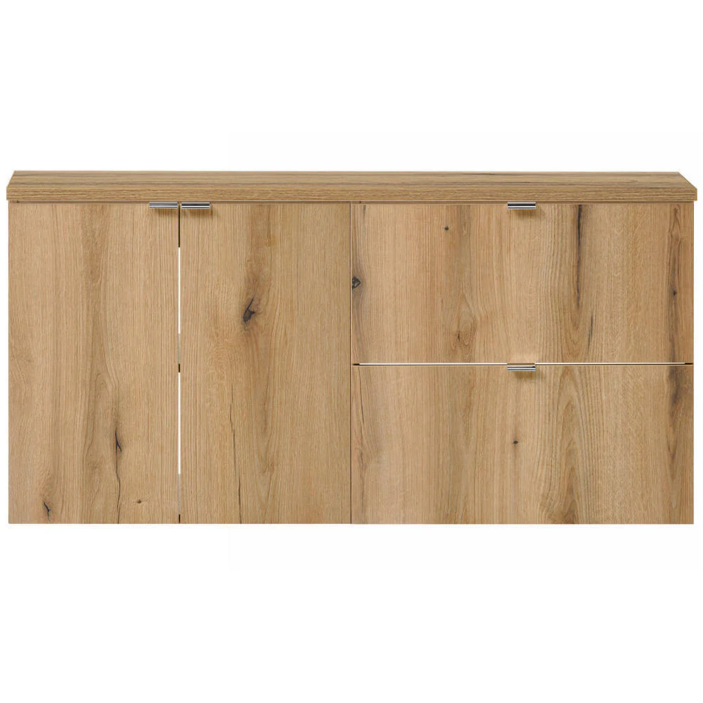 Doppelwaschtisch Skelbolu mit 2 Türen und 2 Schubladen Eiche [en.casa] - Image 3
