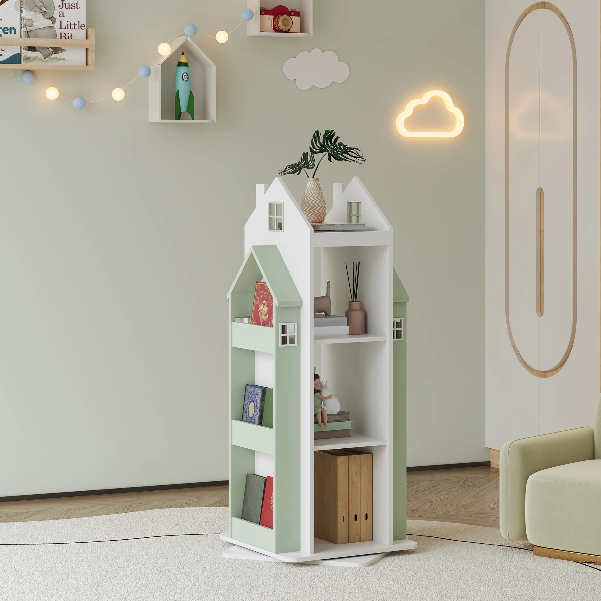 Drehbares Kinderregal Vipsali 108x40x40 cm [en.casa] - Image 2