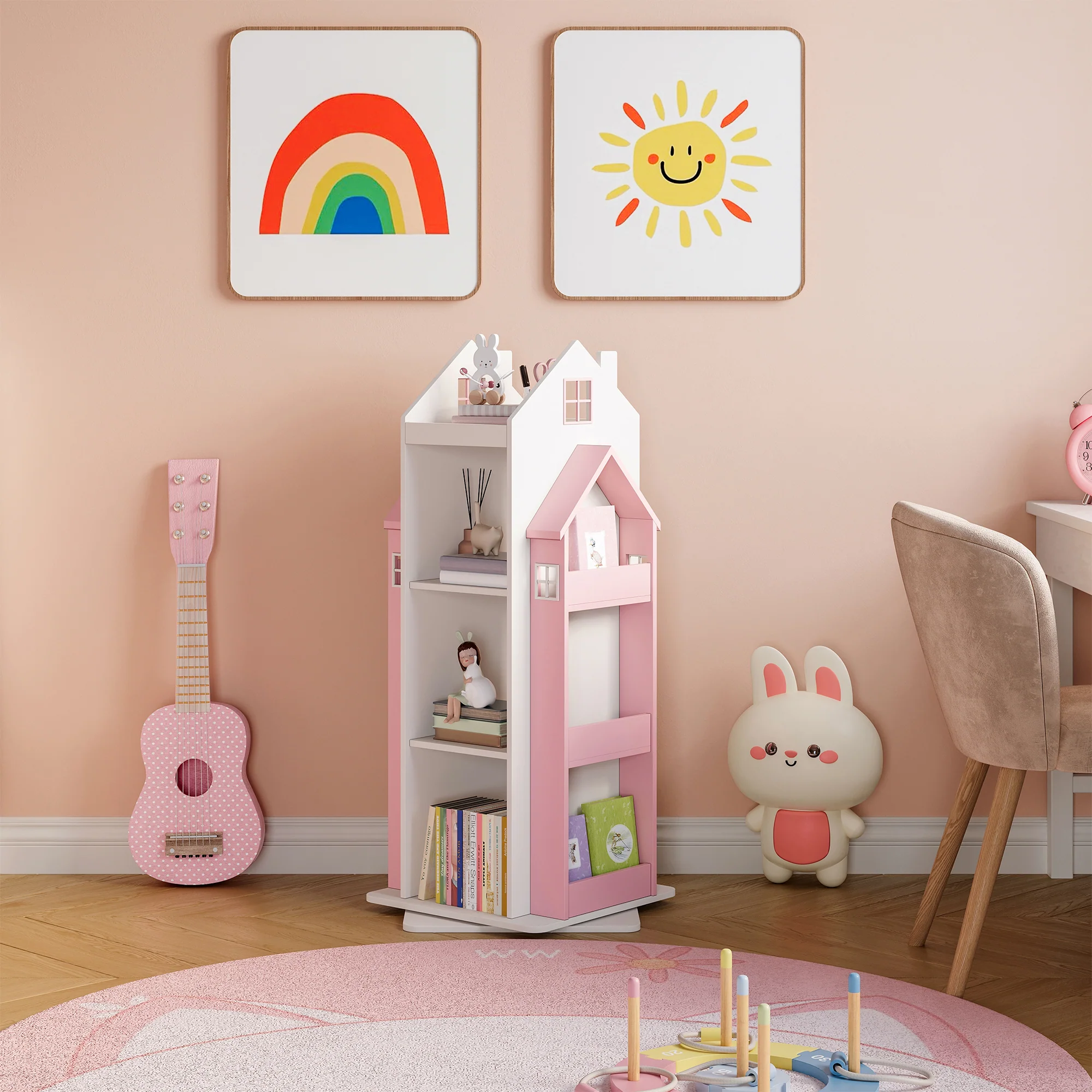 Drehbares Kinderregal Vipsali 108x40x40 cm [en.casa] - Image 3