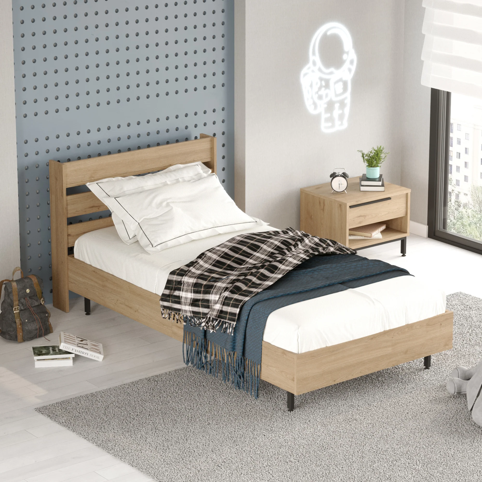 Einzelbett Vesanto 100x200 cm [en.casa] - Image 2