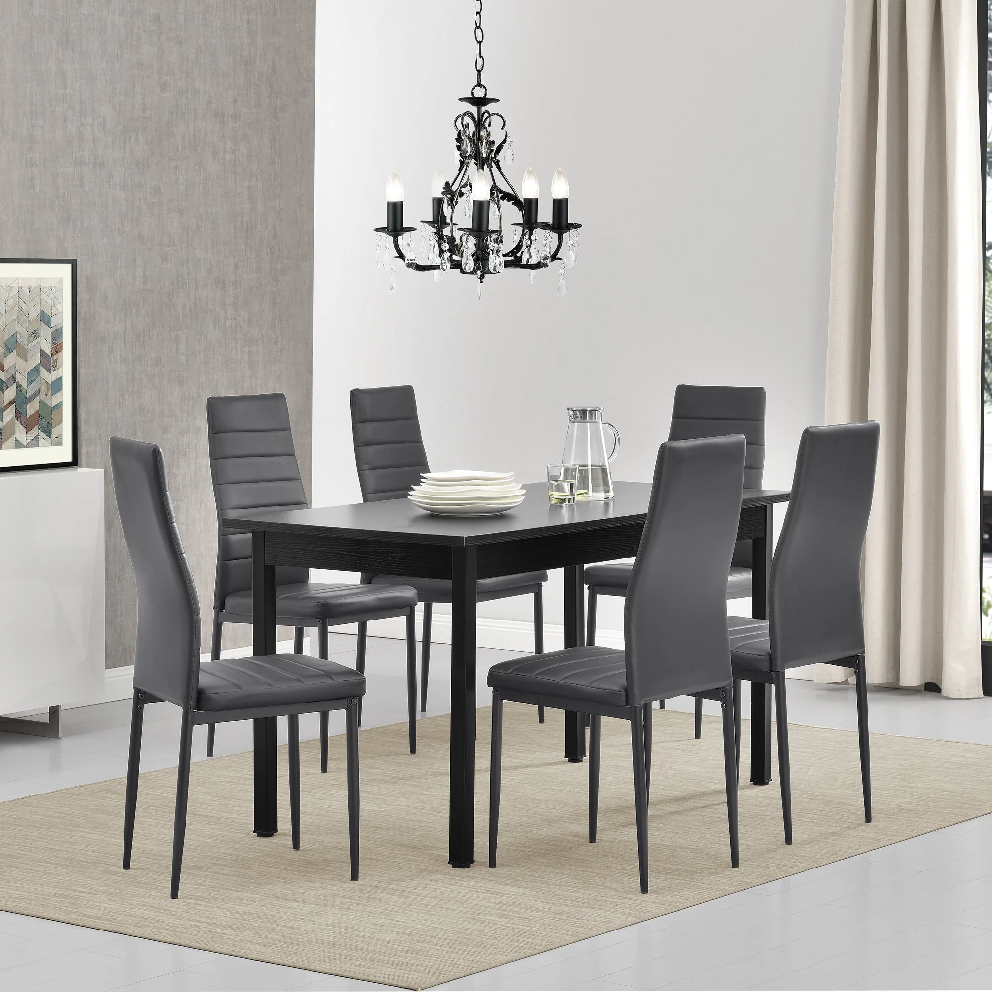 Essgruppe Bjerkvik (Set, 7-tlg) 140x60 cm in versch. Farben [en.casa] - Image 5