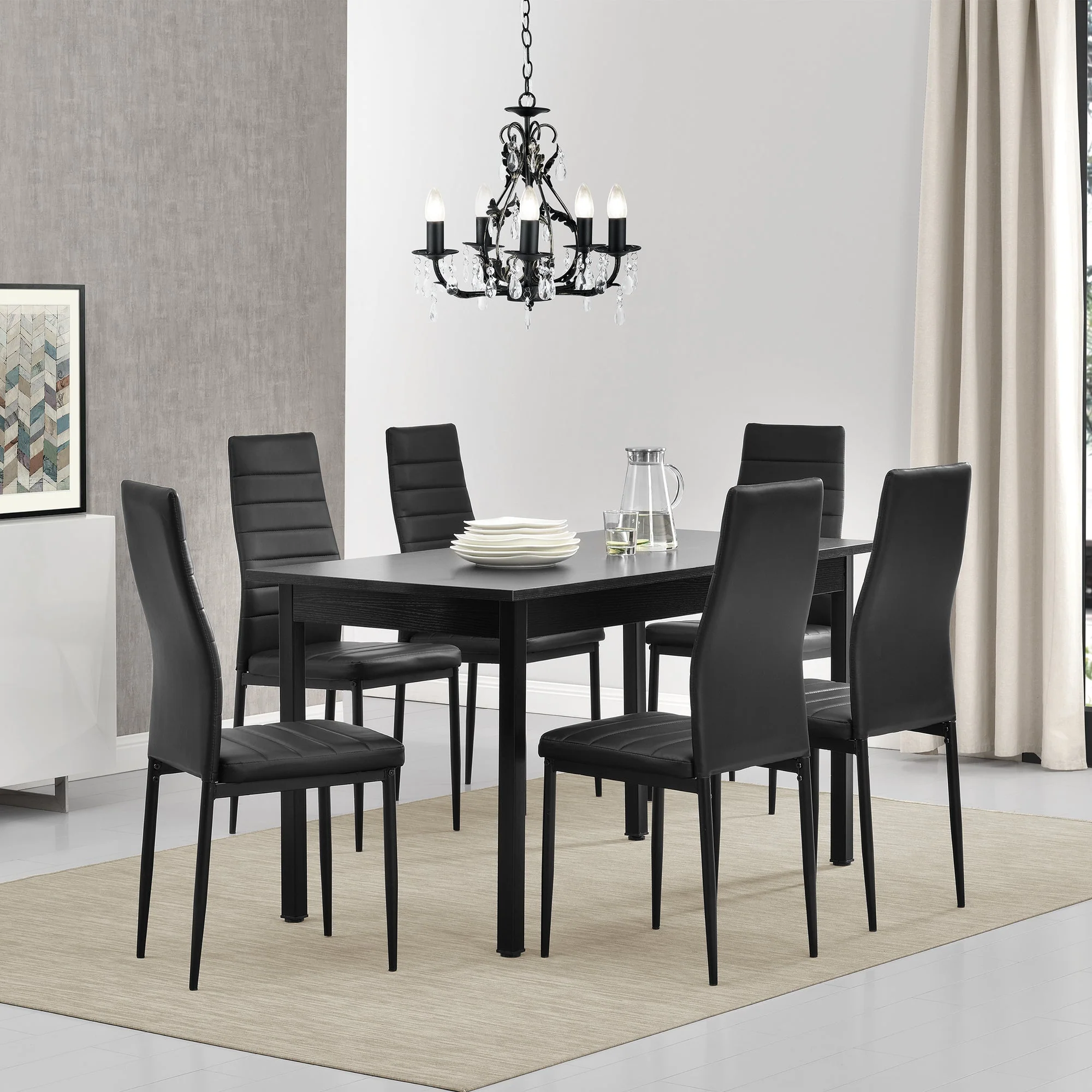 Essgruppe Bjerkvik (Set, 7-tlg) 140x60 cm in versch. Farben [en.casa] - Image 6