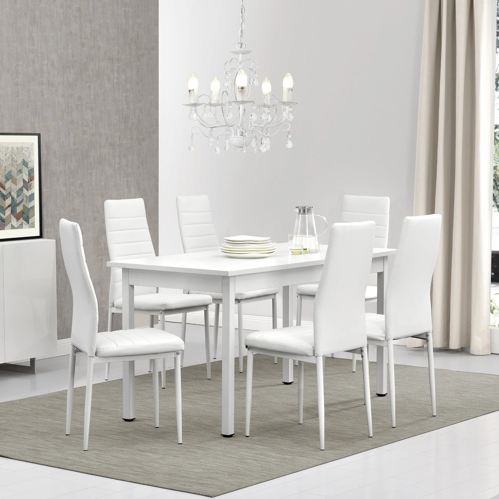 Essgruppe Bjerkvik (Set, 7-tlg) 140x60 cm in versch. Farben [en.casa] - Image 7