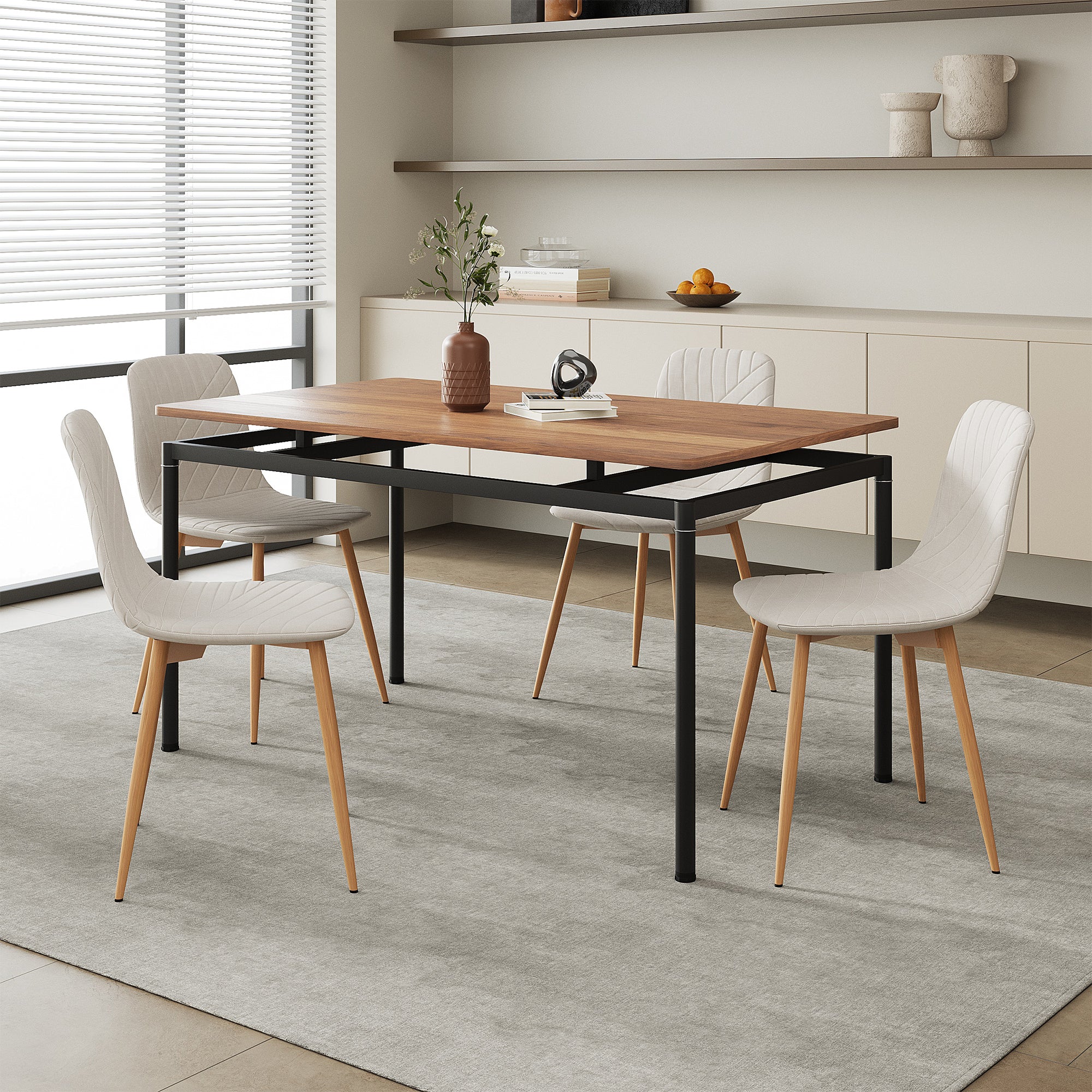 Essgruppe Hemnes 5-teilig [en.casa] - Image 3