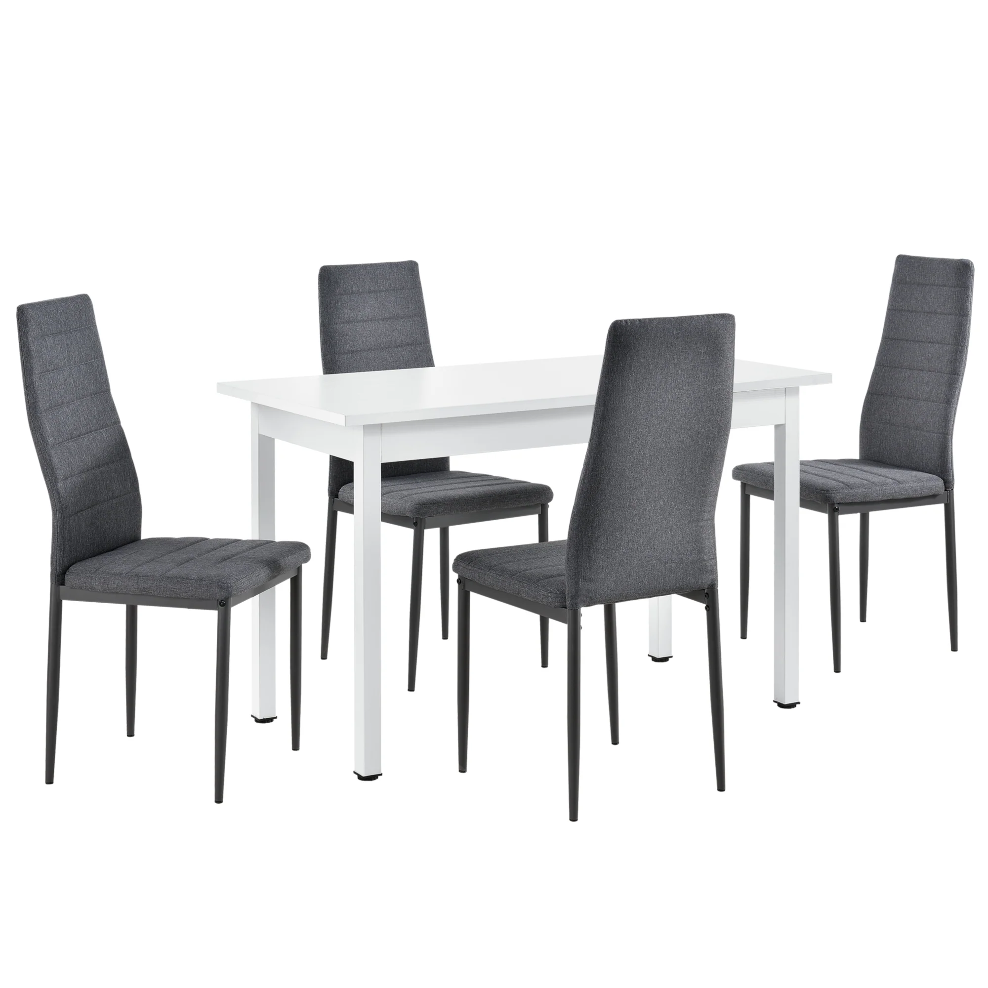 Essgruppe Honningsvåg 5-tlg. mit 120x60 cm Tisch und 4 Polsterstühlen en.casa - Image 3