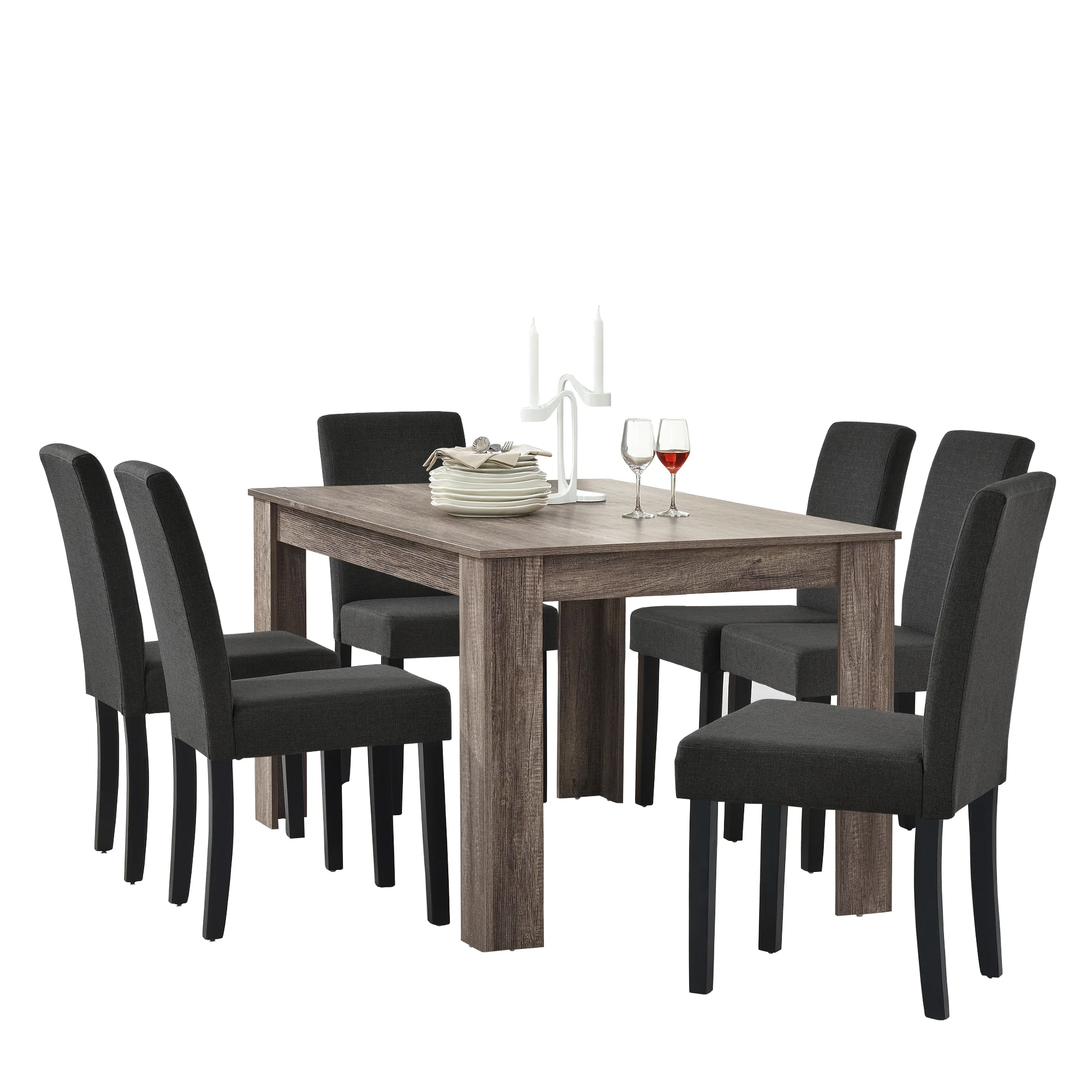Essgruppe Kramfors (Set, 7-tlg) 140 x 90 cm versch. Farben [en.casa] - Image 4