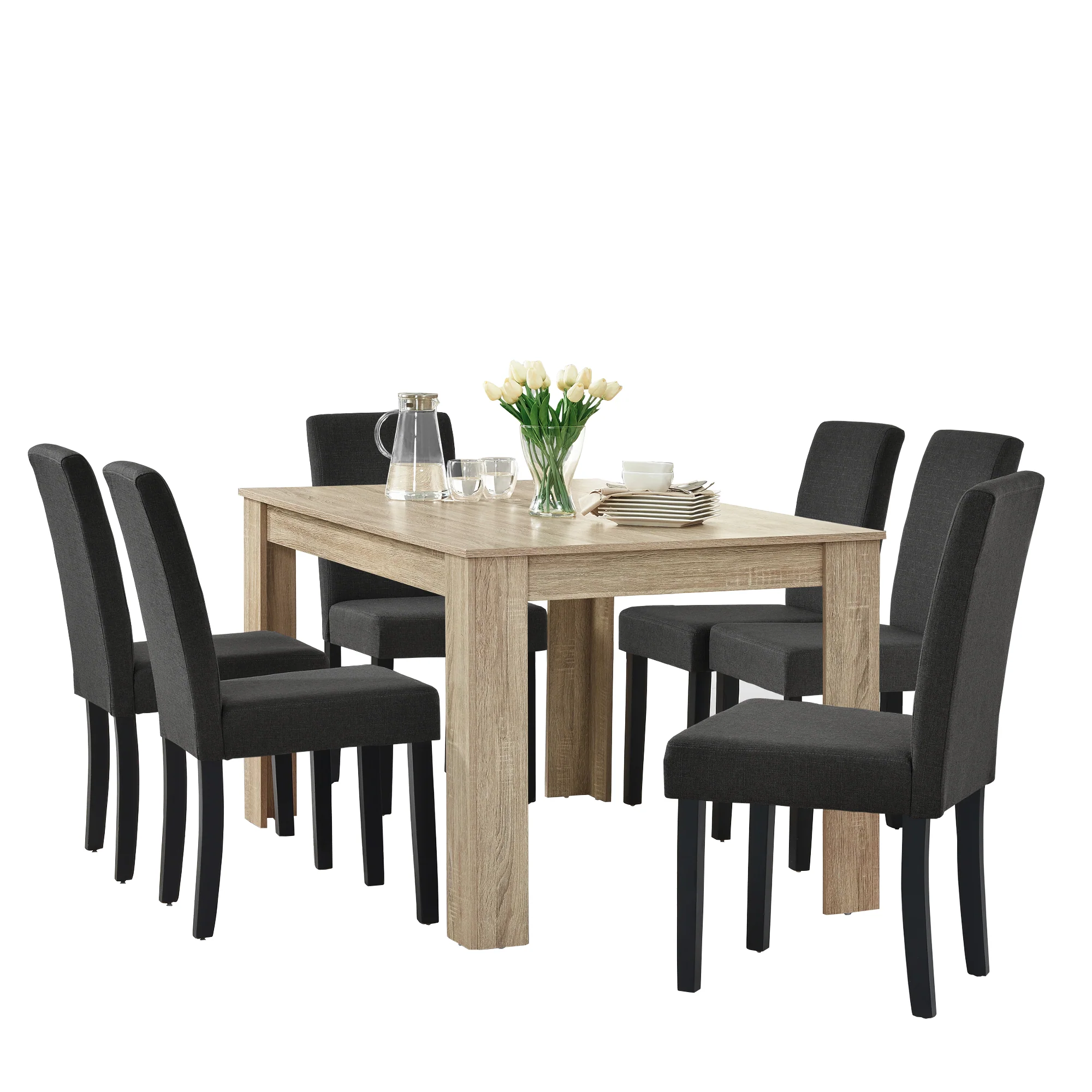 Essgruppe Kramfors (Set, 7-tlg) 140 x 90 cm versch. Farben [en.casa] - Image 5