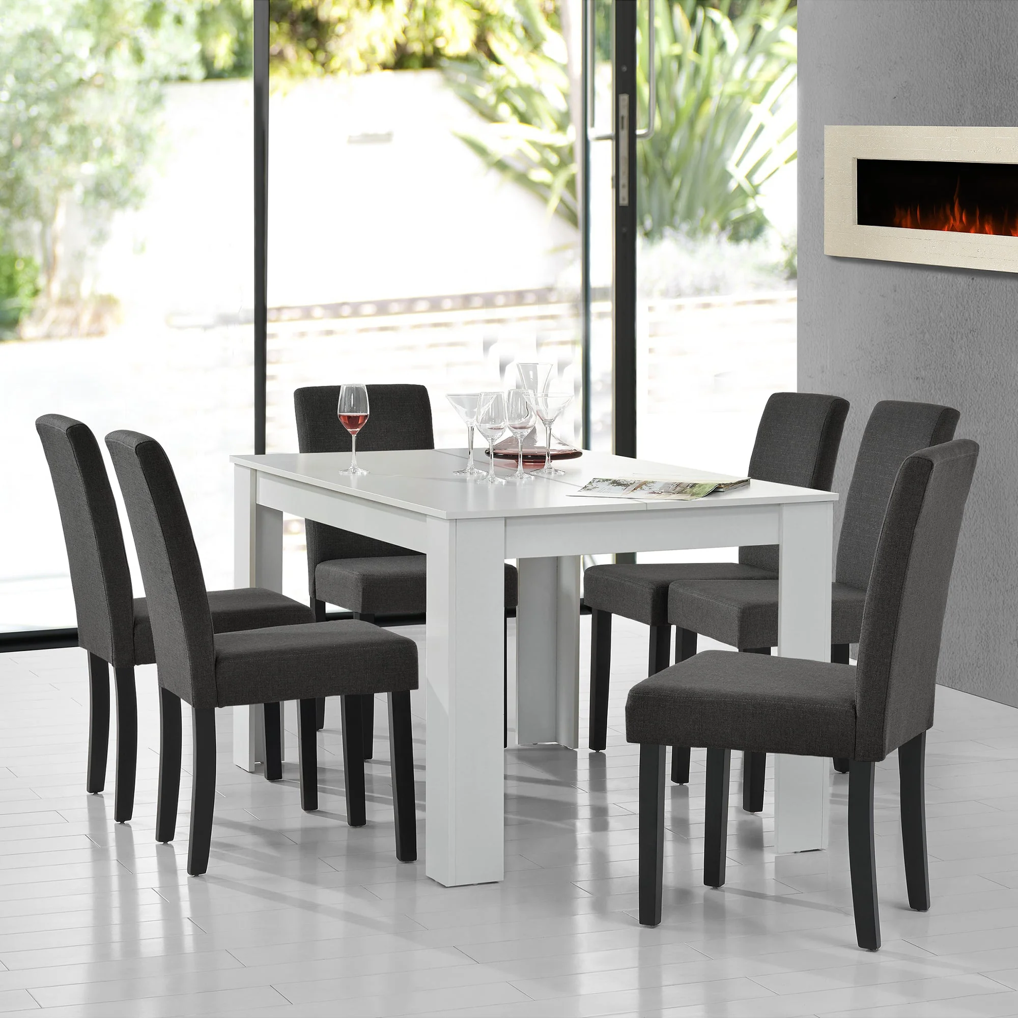 Essgruppe Kramfors (Set, 7-tlg) 140 x 90 cm versch. Farben [en.casa] - Image 6