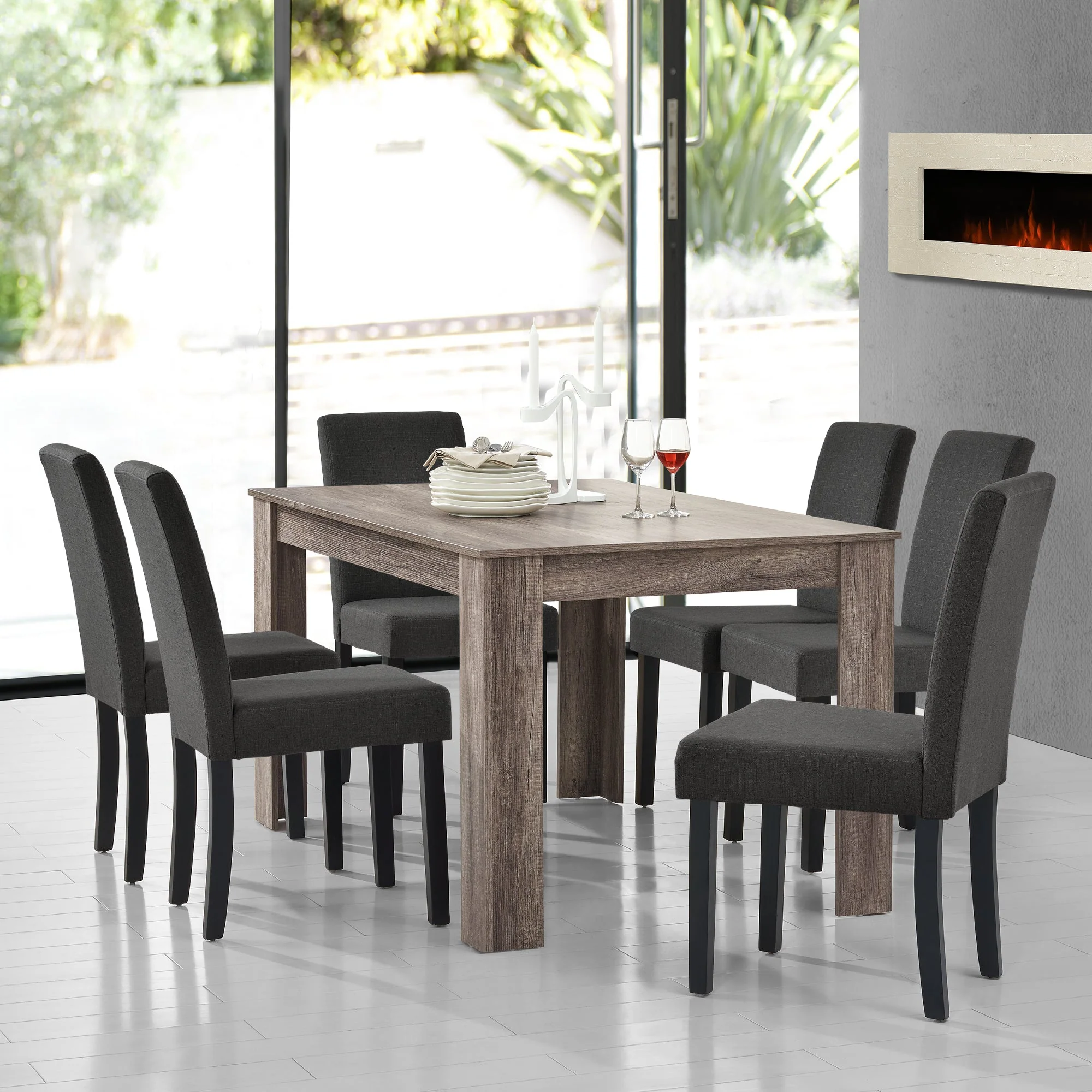 Essgruppe Kramfors (Set, 7-tlg) 140 x 90 cm versch. Farben [en.casa] - Image 8