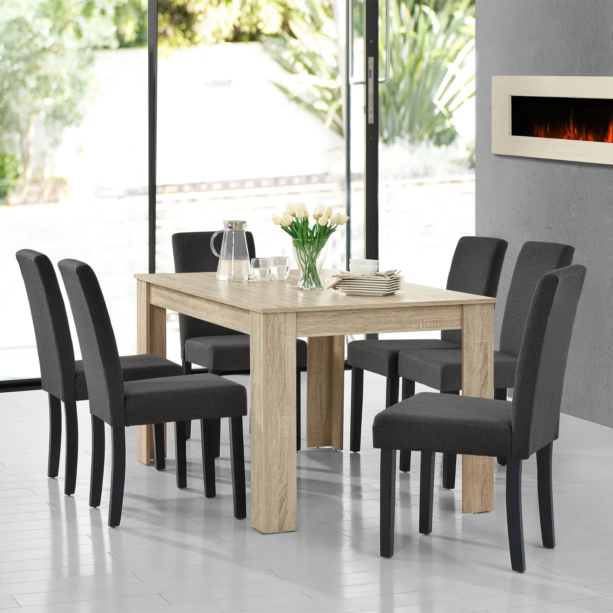 Essgruppe Kramfors (Set, 7-tlg) 140 x 90 cm versch. Farben [en.casa] - Image 9