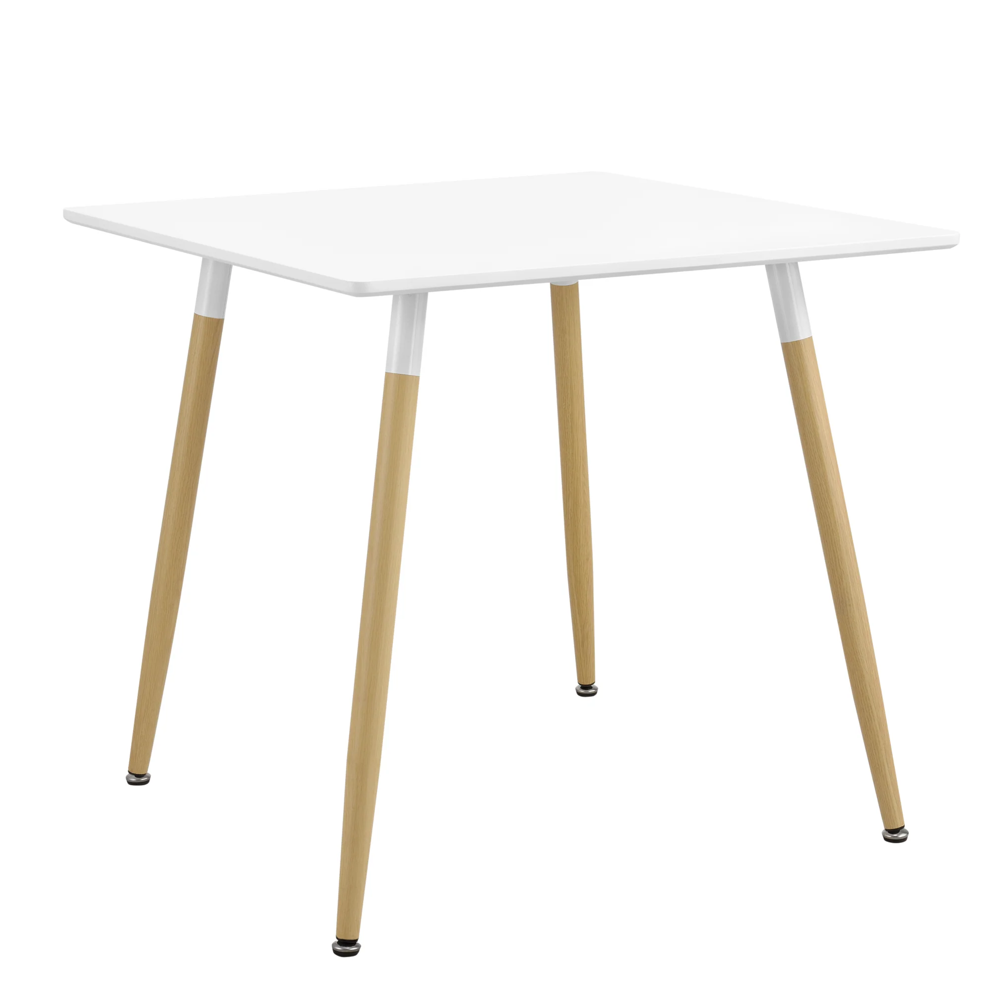 Esstisch Hessen 80x80x74 cm Weiß Matt in quadratisch und rund en.casa - Image 3