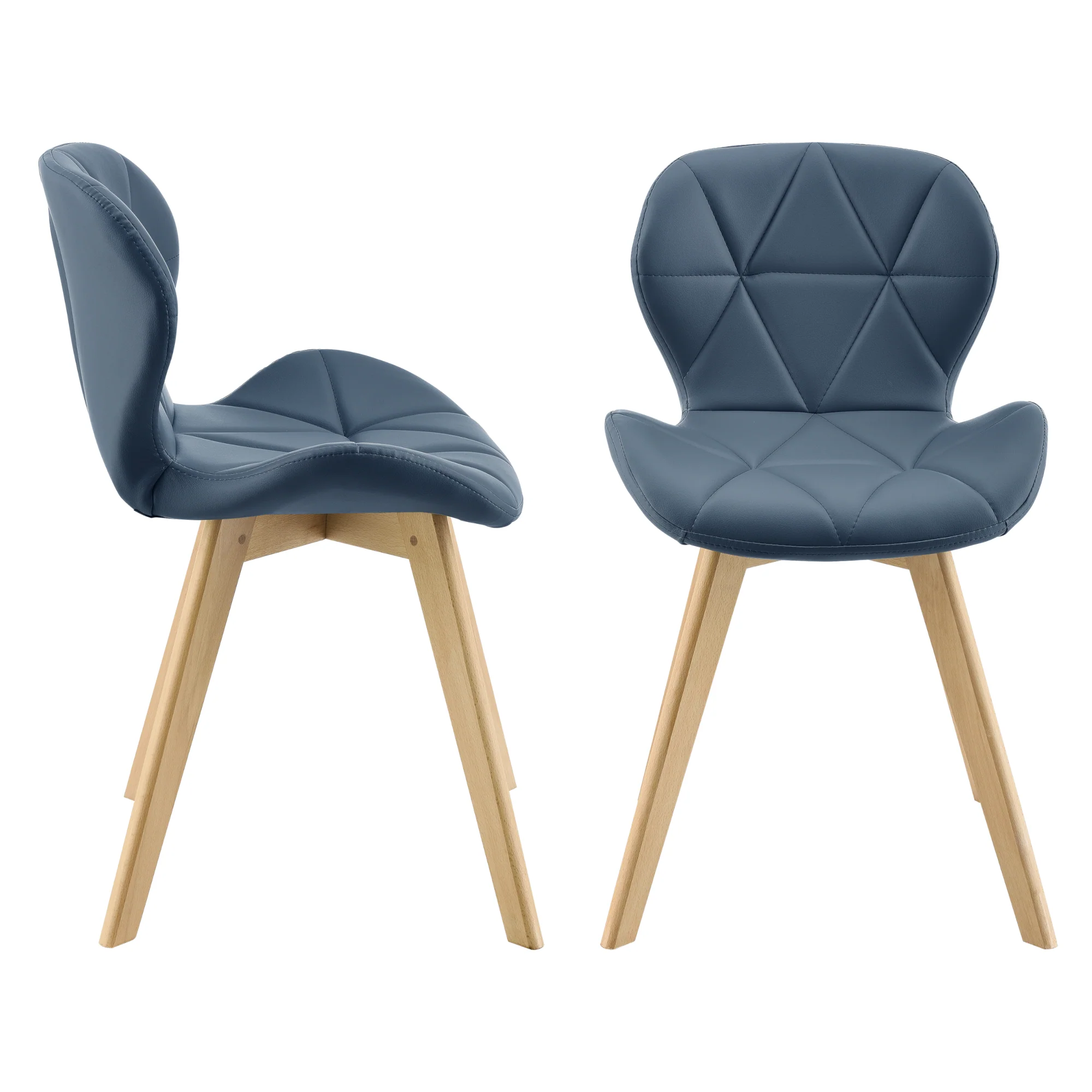 Esszimmerstuhl Älmhult 2-er Set 78x47x52 cm Kunstleder versch. Farben [en.casa] - Image 2