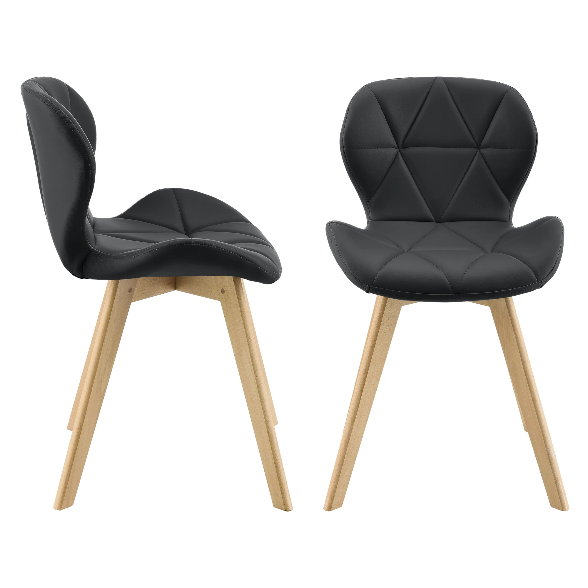 Esszimmerstuhl Älmhult 2-er Set 78x47x52 cm Kunstleder versch. Farben [en.casa] - Image 3