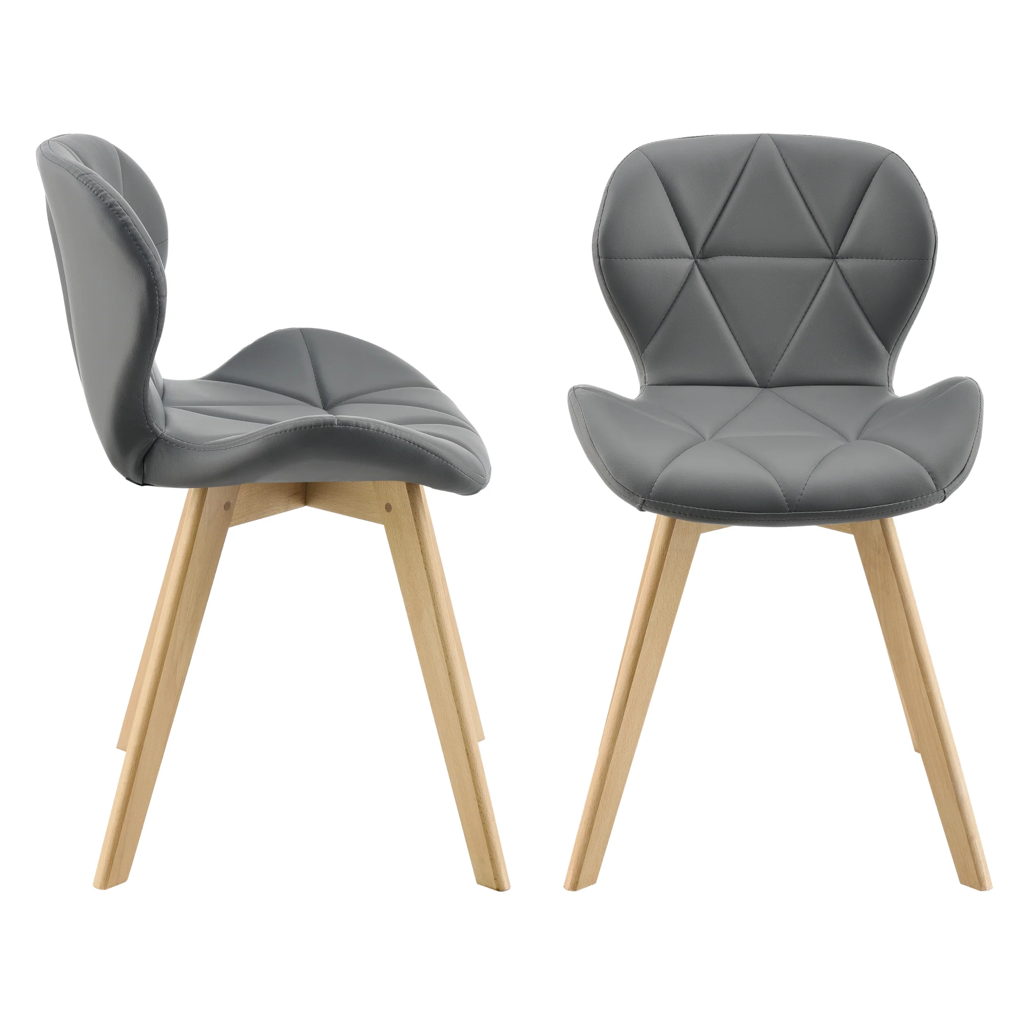 Esszimmerstuhl Älmhult 2-er Set 78x47x52 cm Kunstleder versch. Farben [en.casa] - Image 4