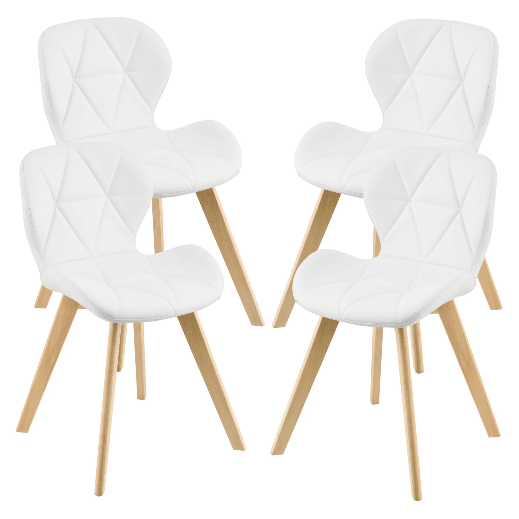 Esszimmerstuhl Älmhult 4-er Set 78x47x52 cm Kunstleder versch. Farben [en.casa] - Image 5