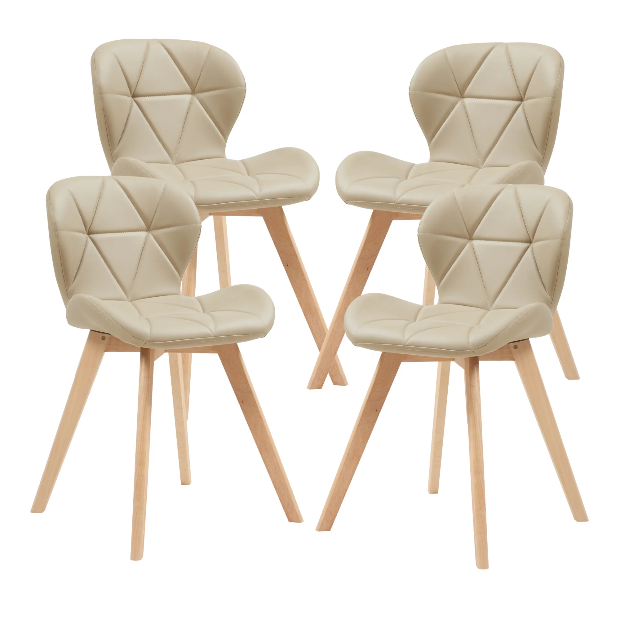 Esszimmerstuhl Älmhult 4-er Set 78x47x52 cm Kunstleder versch. Farben [en.casa] - Image 6