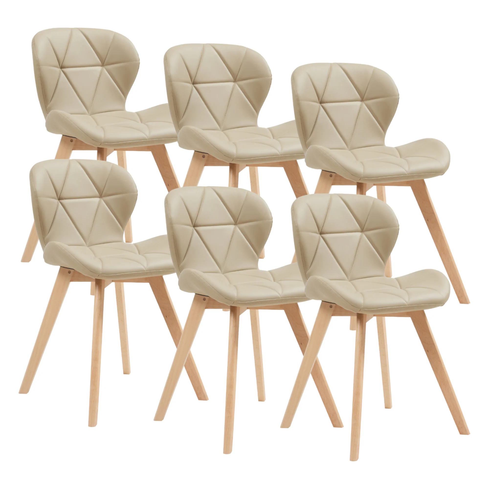 Esszimmerstuhl Älmhult 6-er Set 78x47x52 cm Kunstleder versch. Farben [en.casa] - Image 6
