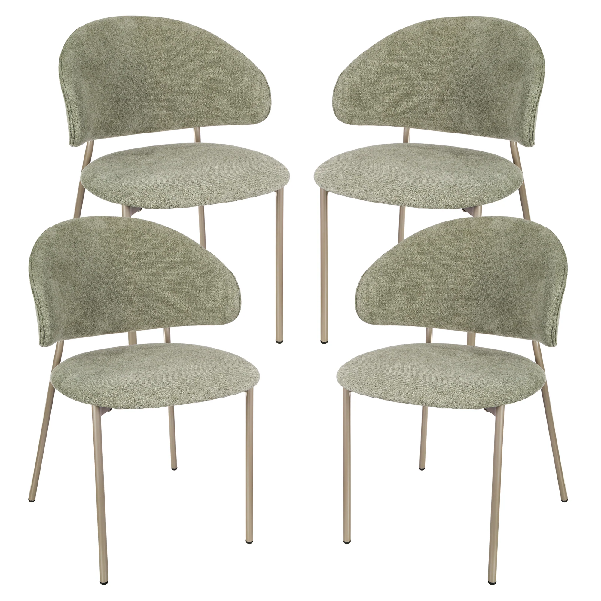 Esszimmerstuhlset Lipis Textil Grün im Set [en.casa] - Image 3