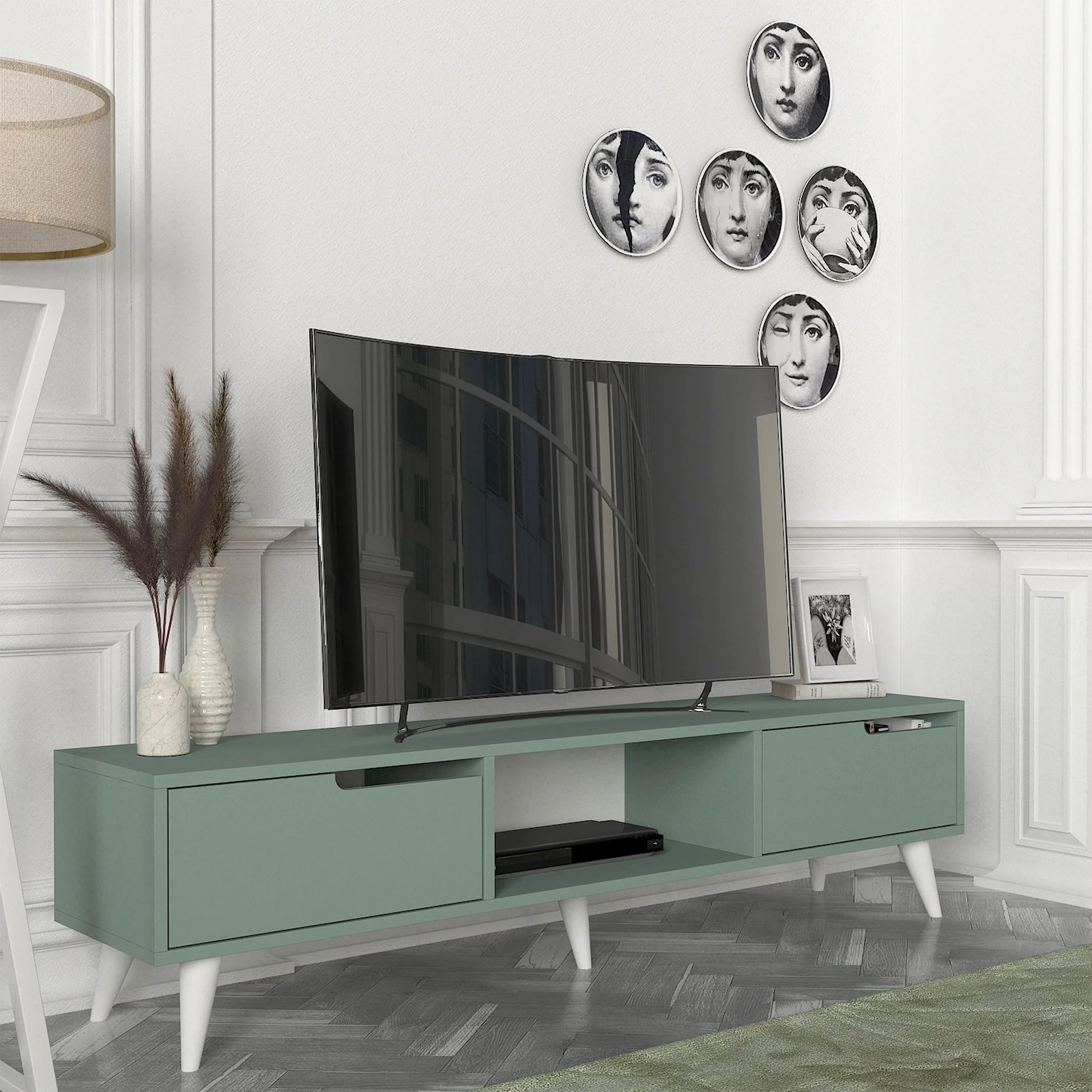 Fernsehschrank Kullila 160x35x40 cm [en.casa] - Image 3