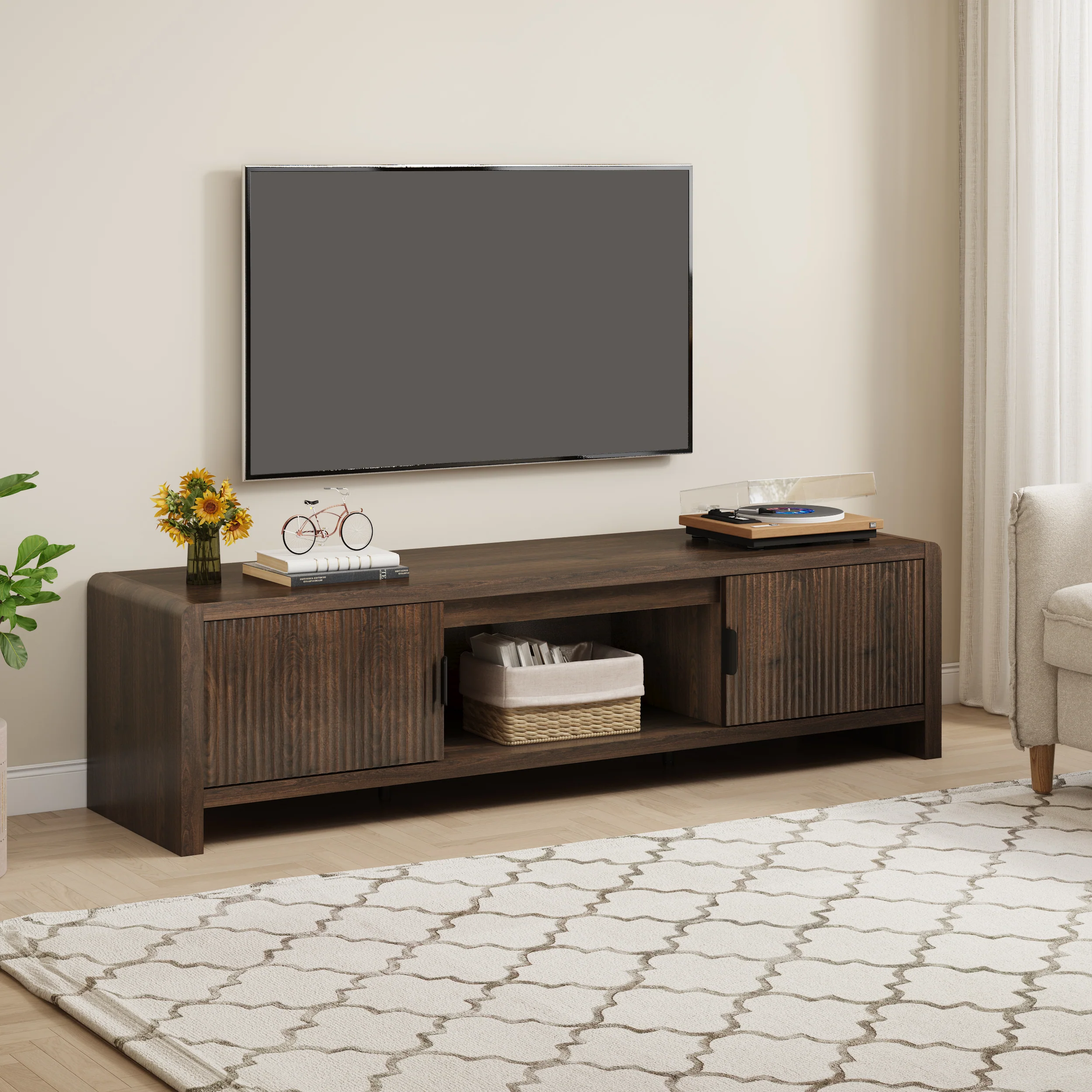 Fernsehschrank Lukkodso 150x40x40 cm [en.casa] - Image 3