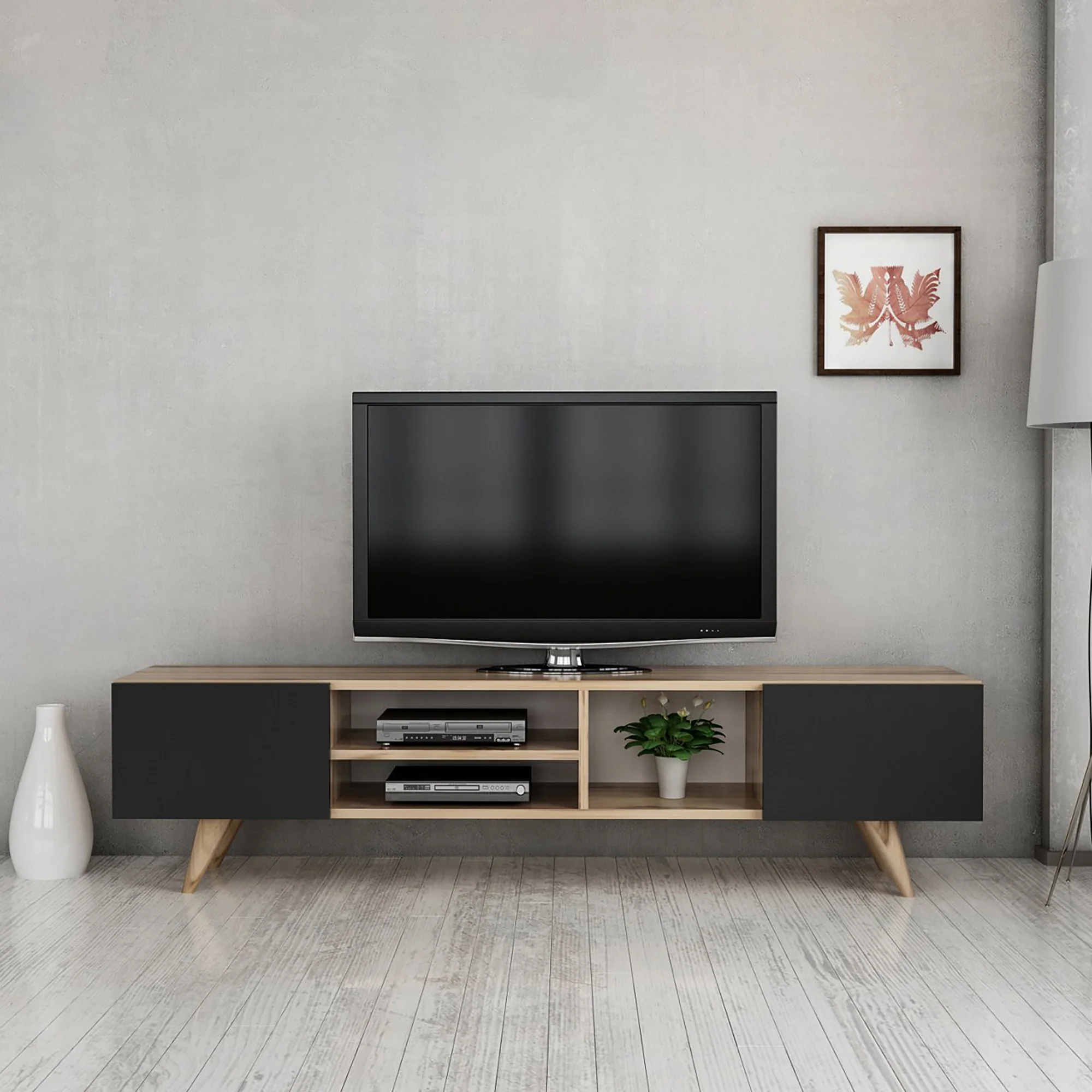 Fernsehtisch Assens 40 x 160 x 31 cm in versch. Farben [en.casa] - Image 2
