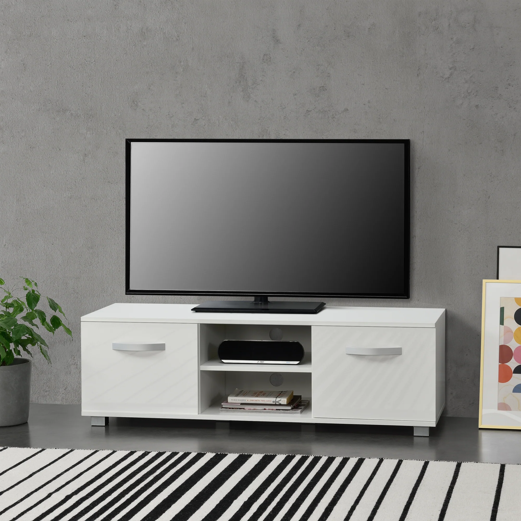 Fernsehtisch Laugar 120x40x38 cm in versch. Farben en.casa - Image 3