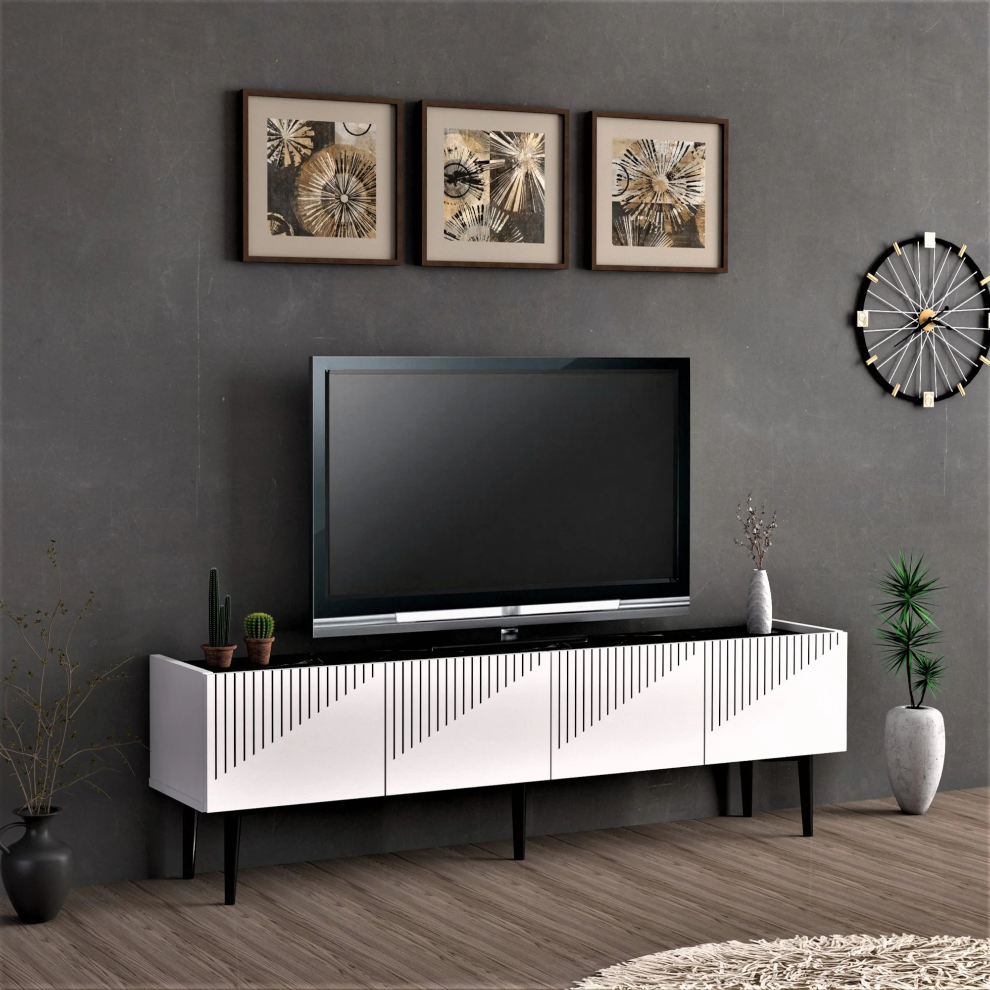 Fernsehtisch Oppdal 154x37x45cm [en.casa] - Image 3