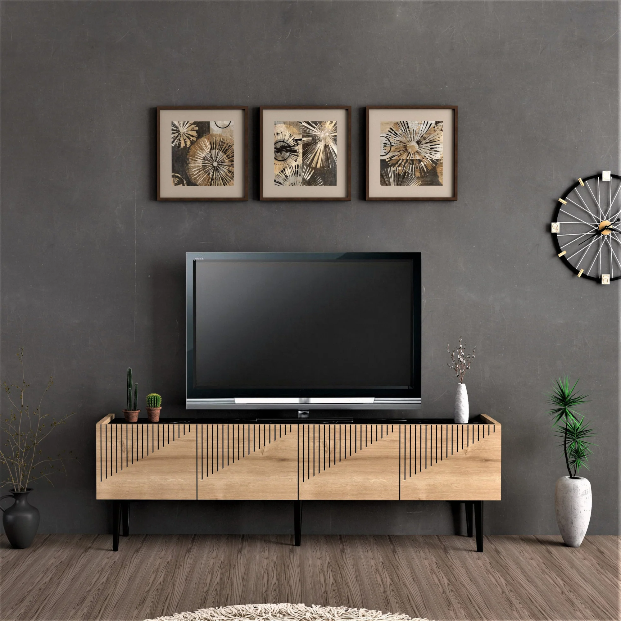 Fernsehtisch Oppdal 154x37x45cm [en.casa] - Image 4