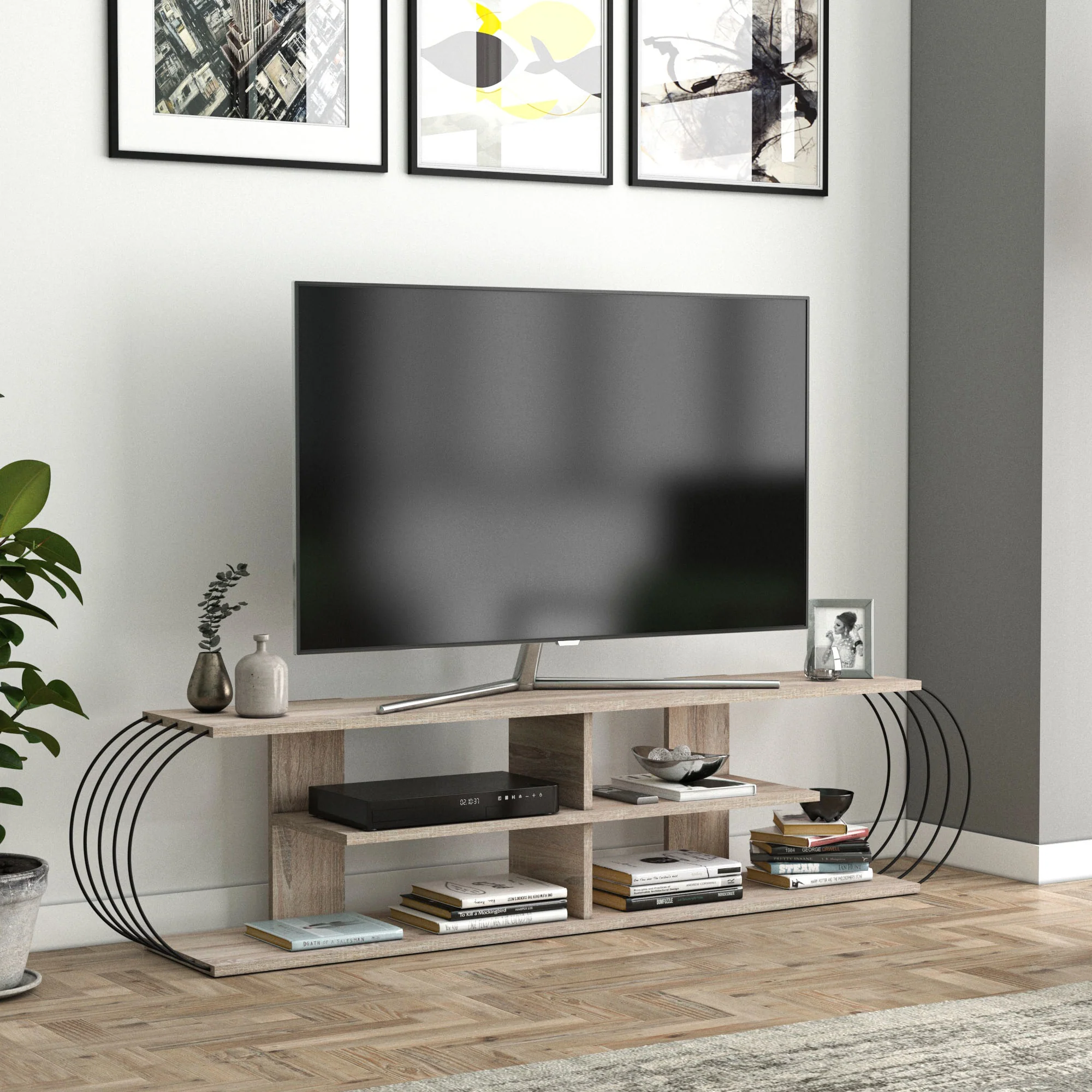 Fernsehtisch Robertsfors 180/172/160cm in versch. Farben [en.casa] - Image 10