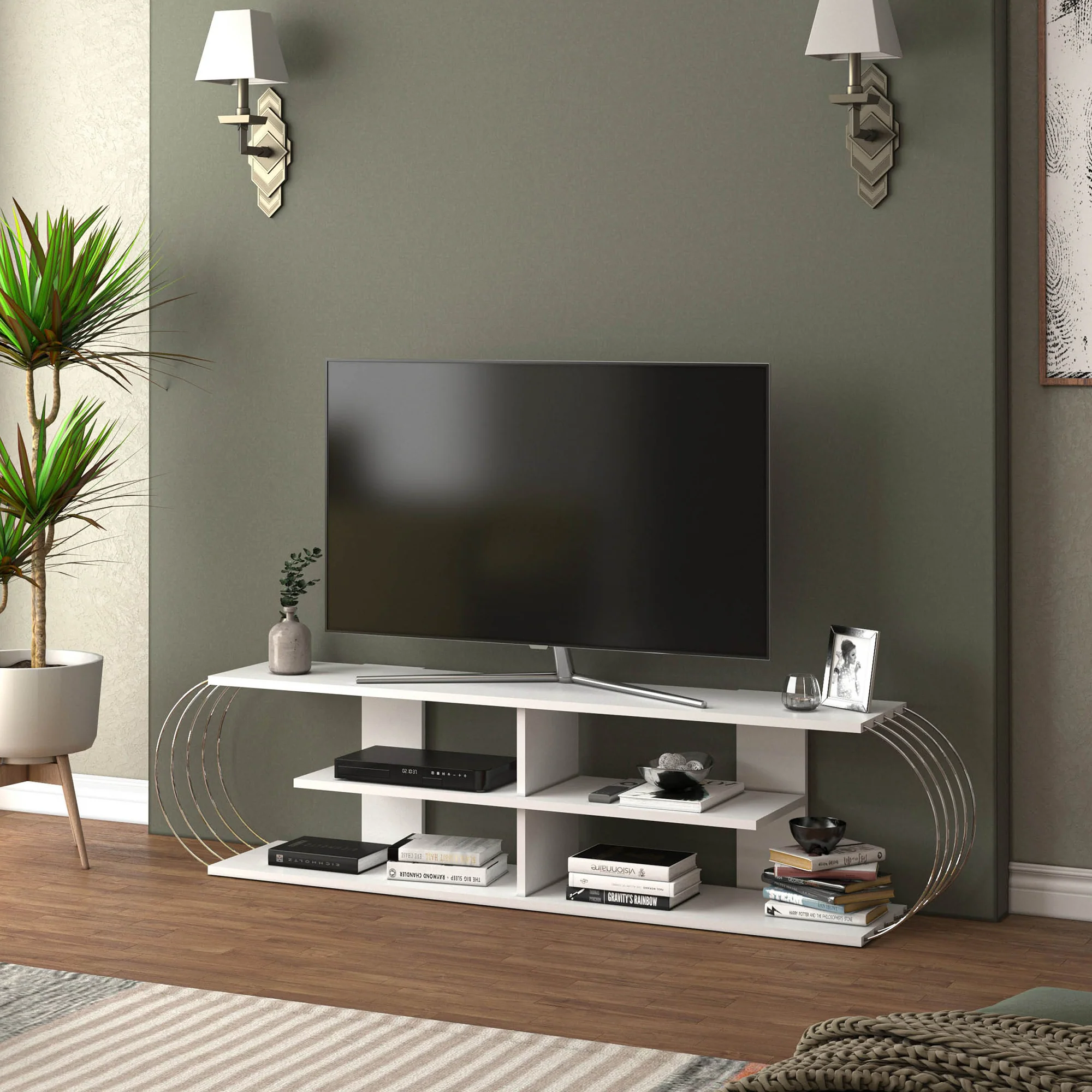 Fernsehtisch Robertsfors 180/172/160cm in versch. Farben [en.casa] - Image 12
