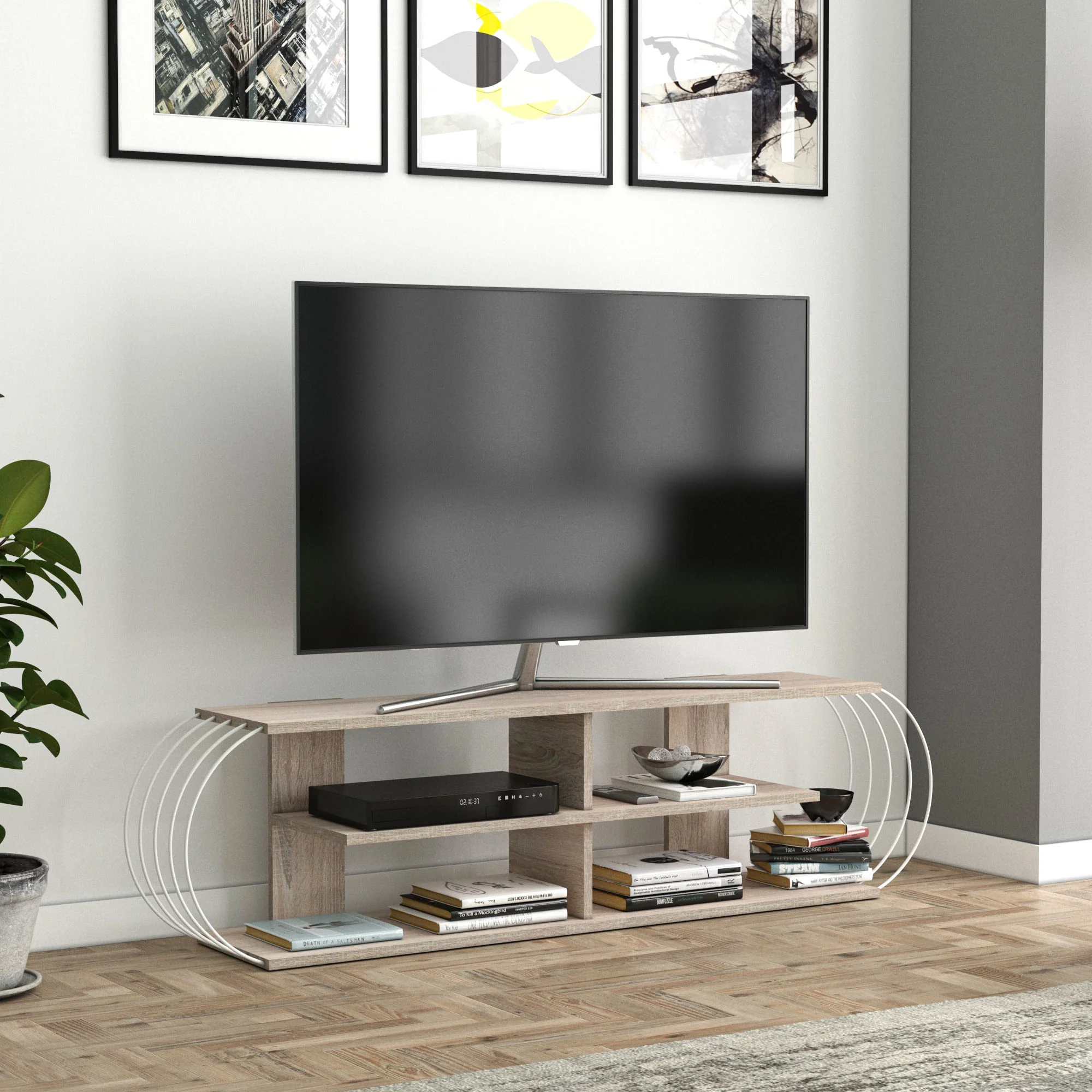 Fernsehtisch Robertsfors 180/172/160cm in versch. Farben [en.casa] - Image 2