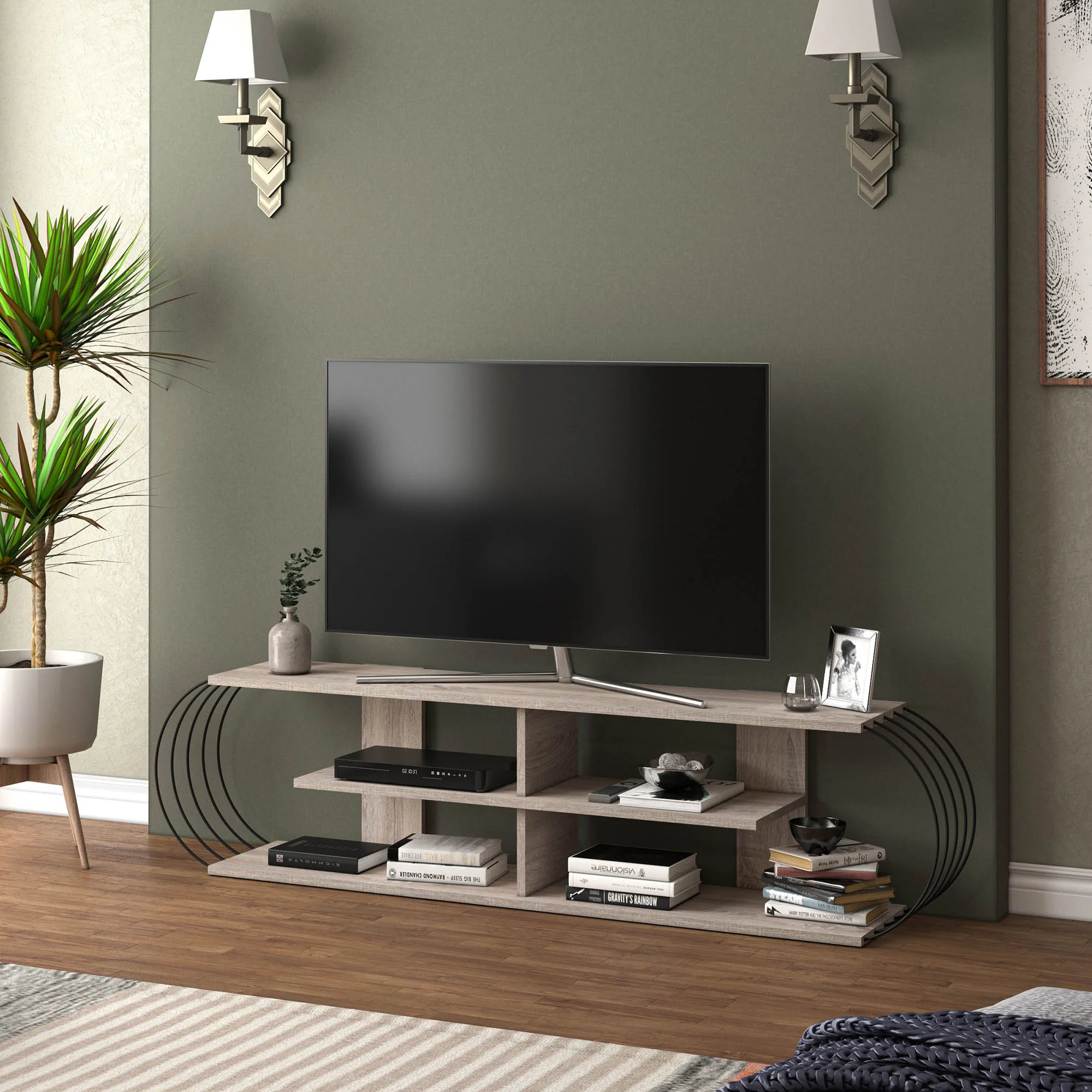 Fernsehtisch Robertsfors 180/172/160cm in versch. Farben [en.casa] - Image 9