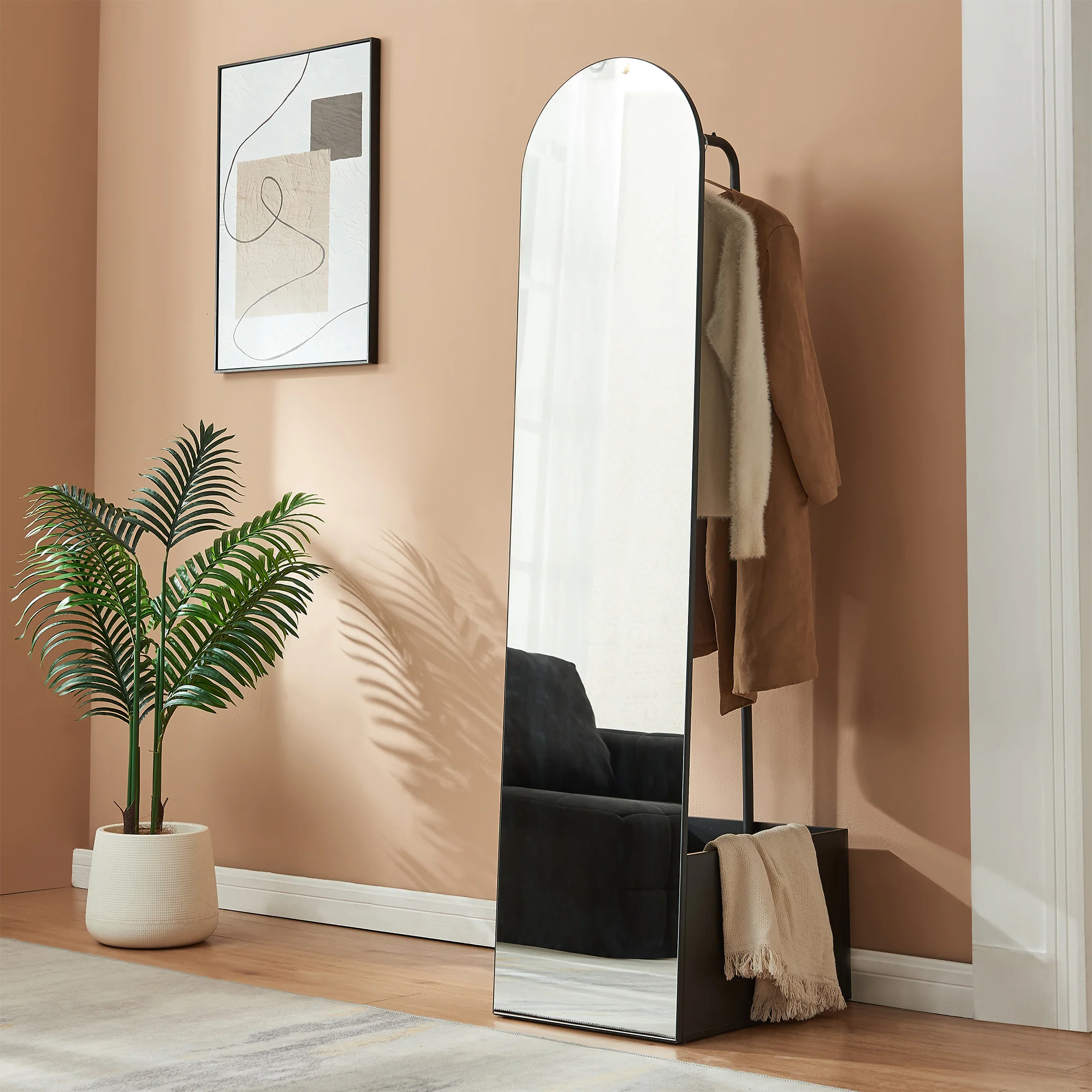 Garderobenspiegel 2-in-1 Kuonta 165x40x51 cm [en.casa] - Image 3