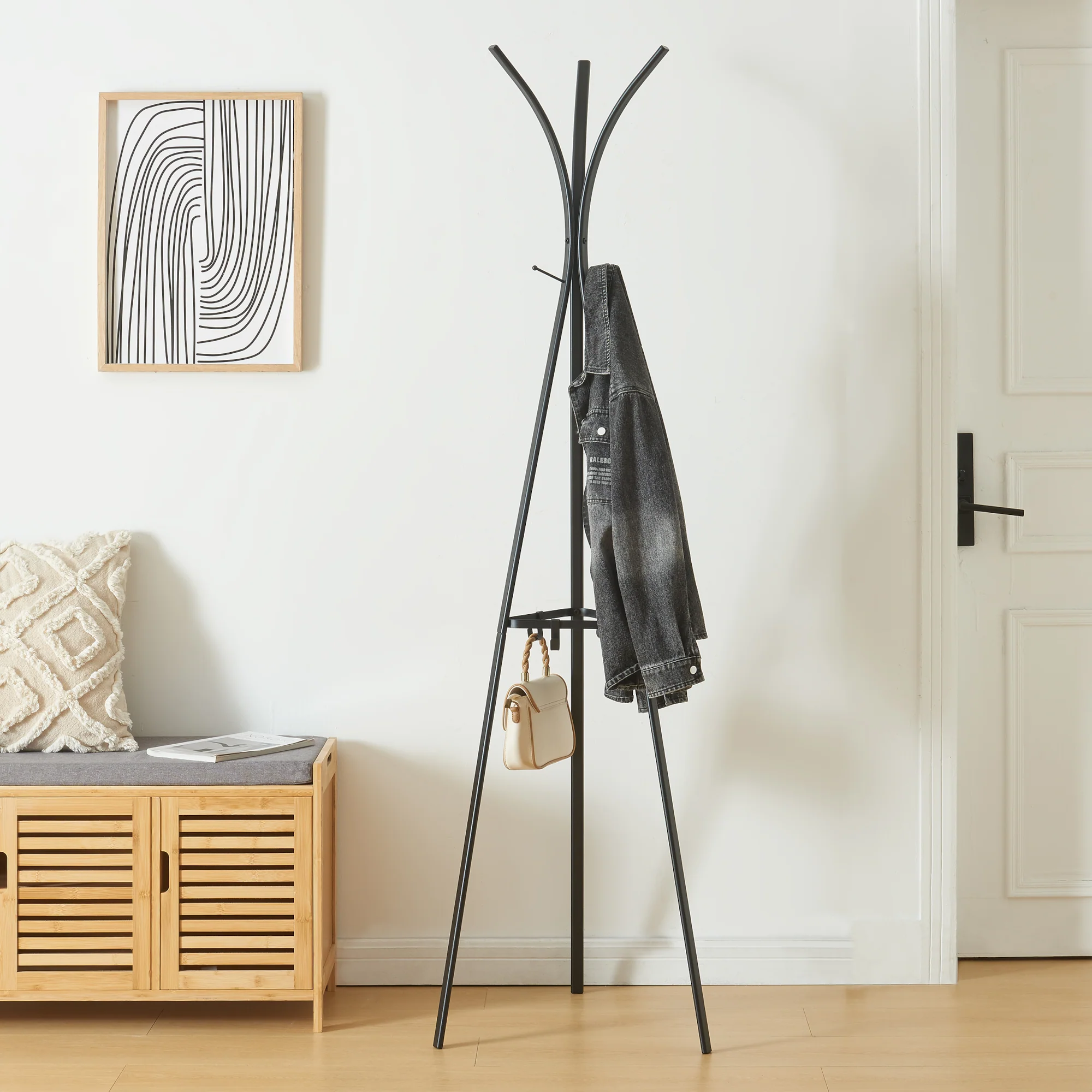 Garderobenständer Vevelstad 181x52,5x52,5 cm Stahl [en.casa]