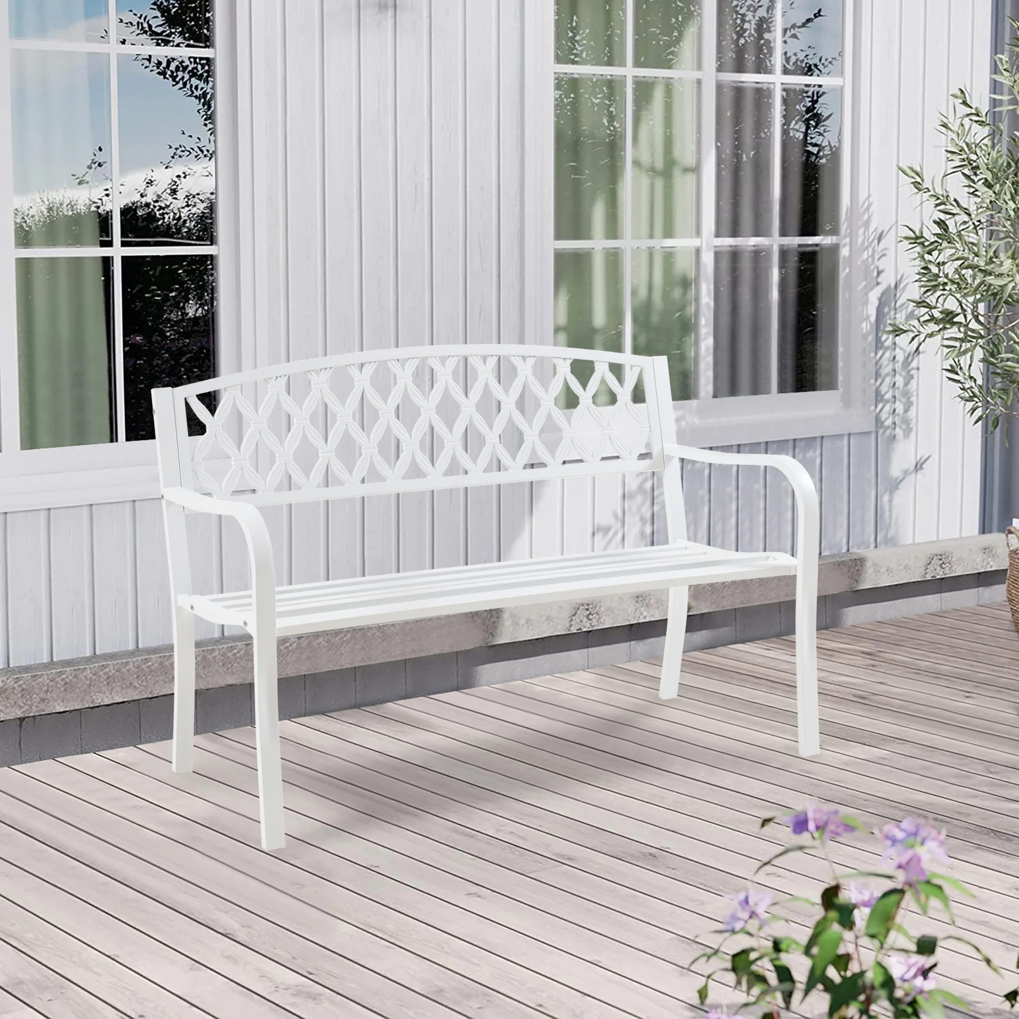 Gartenbank Opsasar Stahl [casa.pro] - Image 3