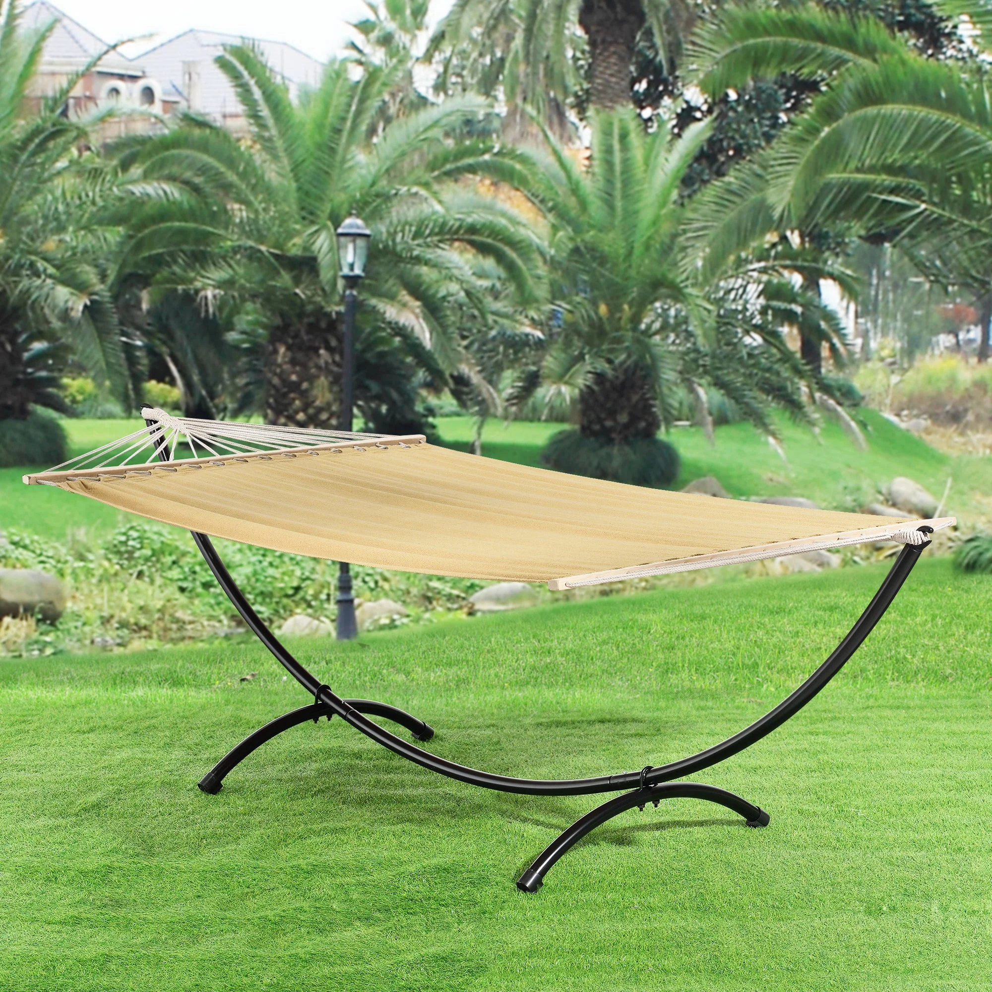 Gestell Hängematte 290 cm Schwarz Universell casa.pro - Image 2