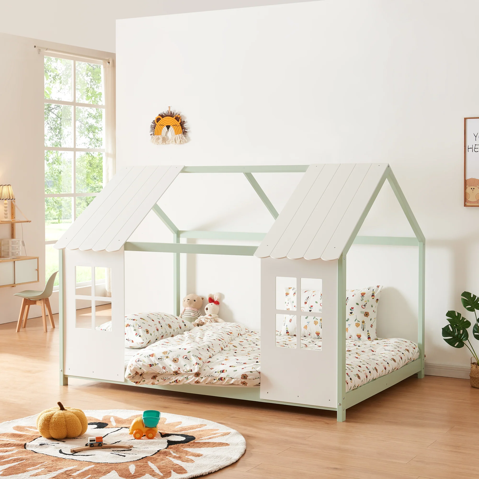 Halboffenes Kinderbett Tostedt versch. Größen und Farben [en.casa] - Image 3