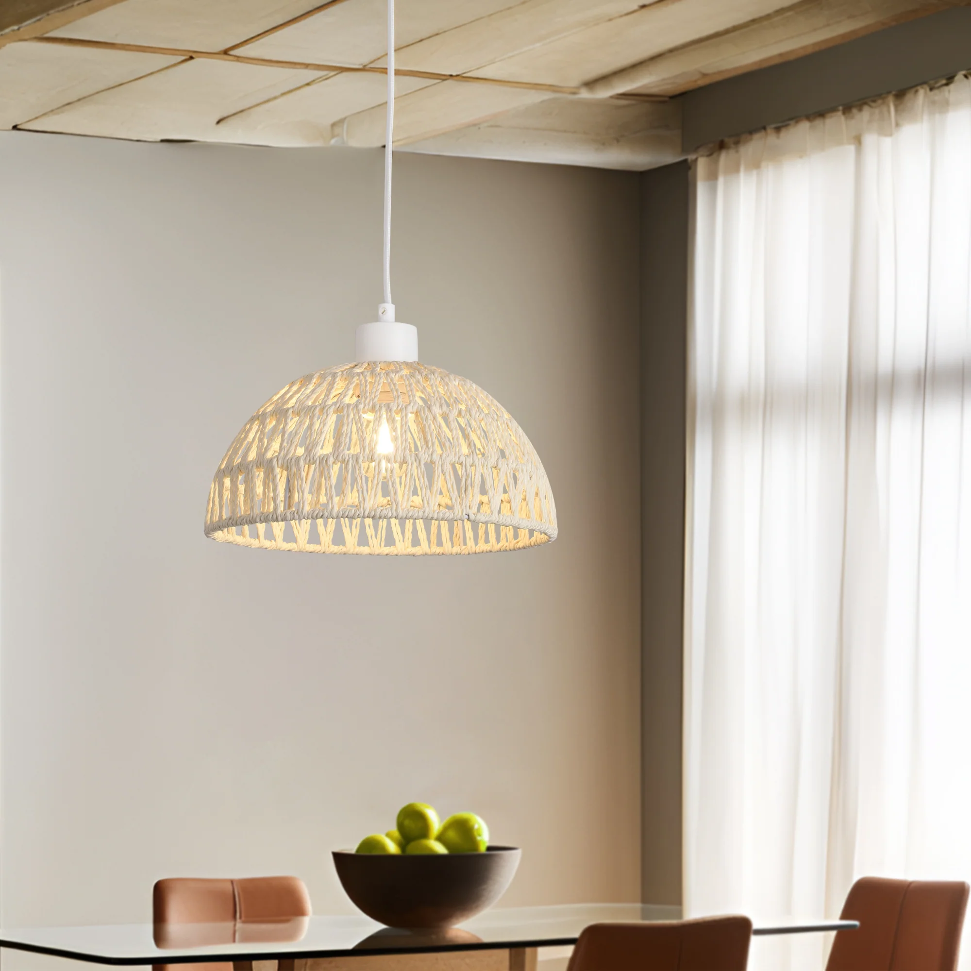 Hängeleuchte Alton Metall+Rattan [lux.pro] - Image 3