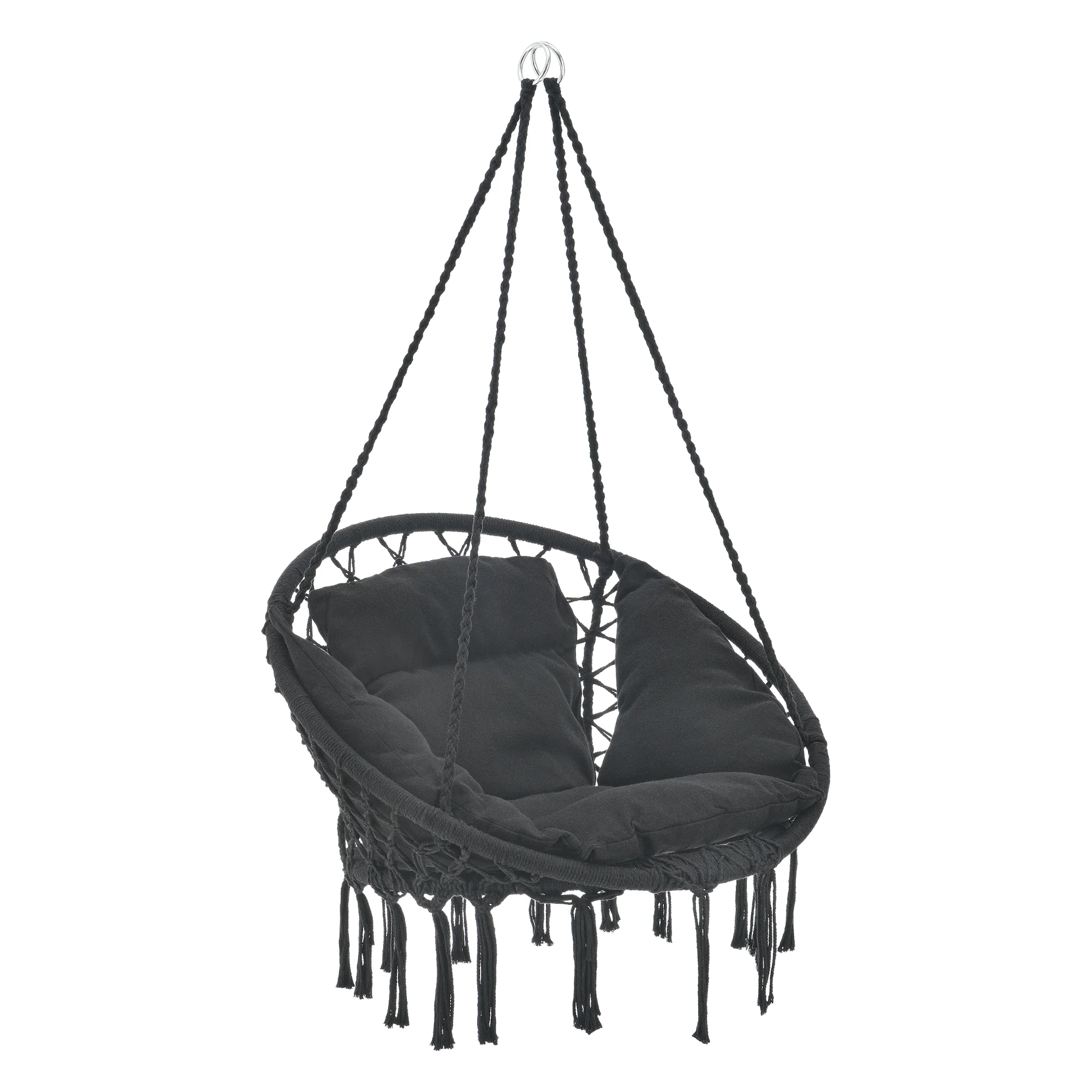 Hängesessel Kailua Max. 150 kg Indoor Outdoor mit Kissen casa.pro - Image 4
