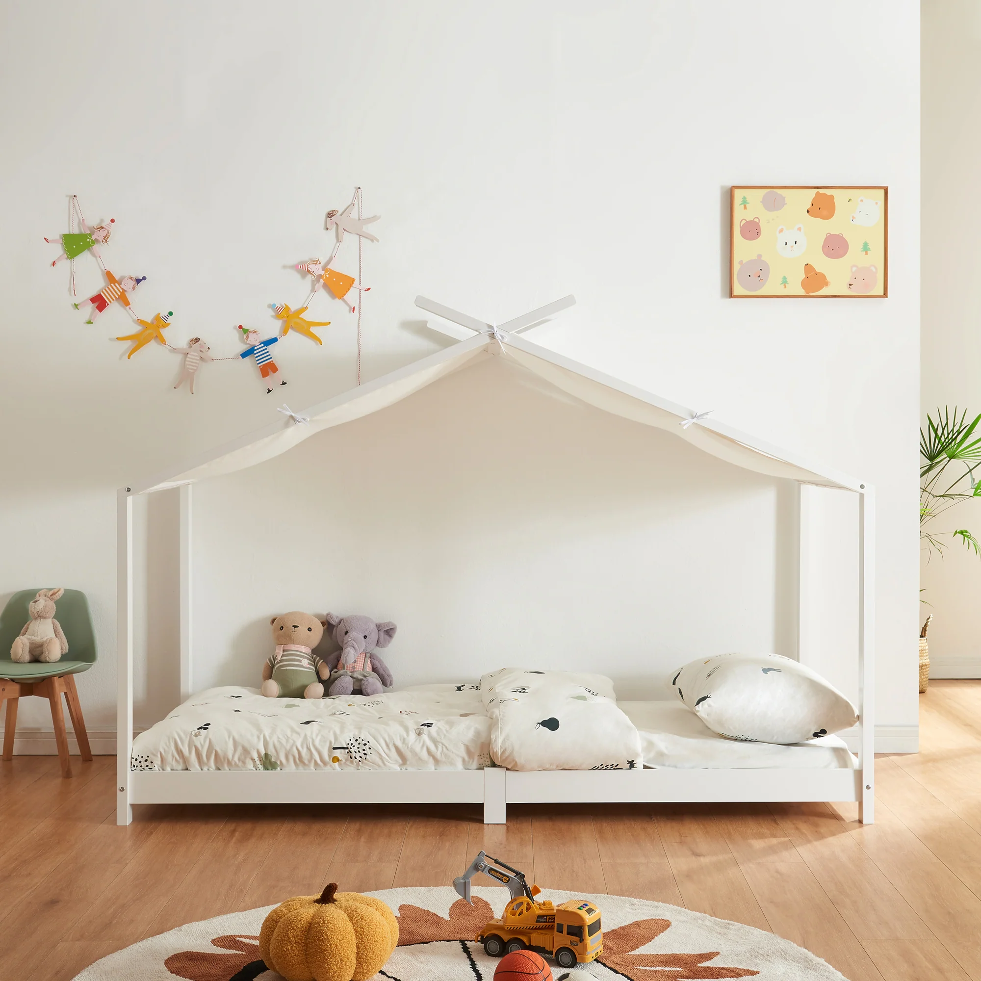 Hausbett Kinderbett Brome aus Holz 90x200 cm mit Lattenrost [en.casa] - Image 5