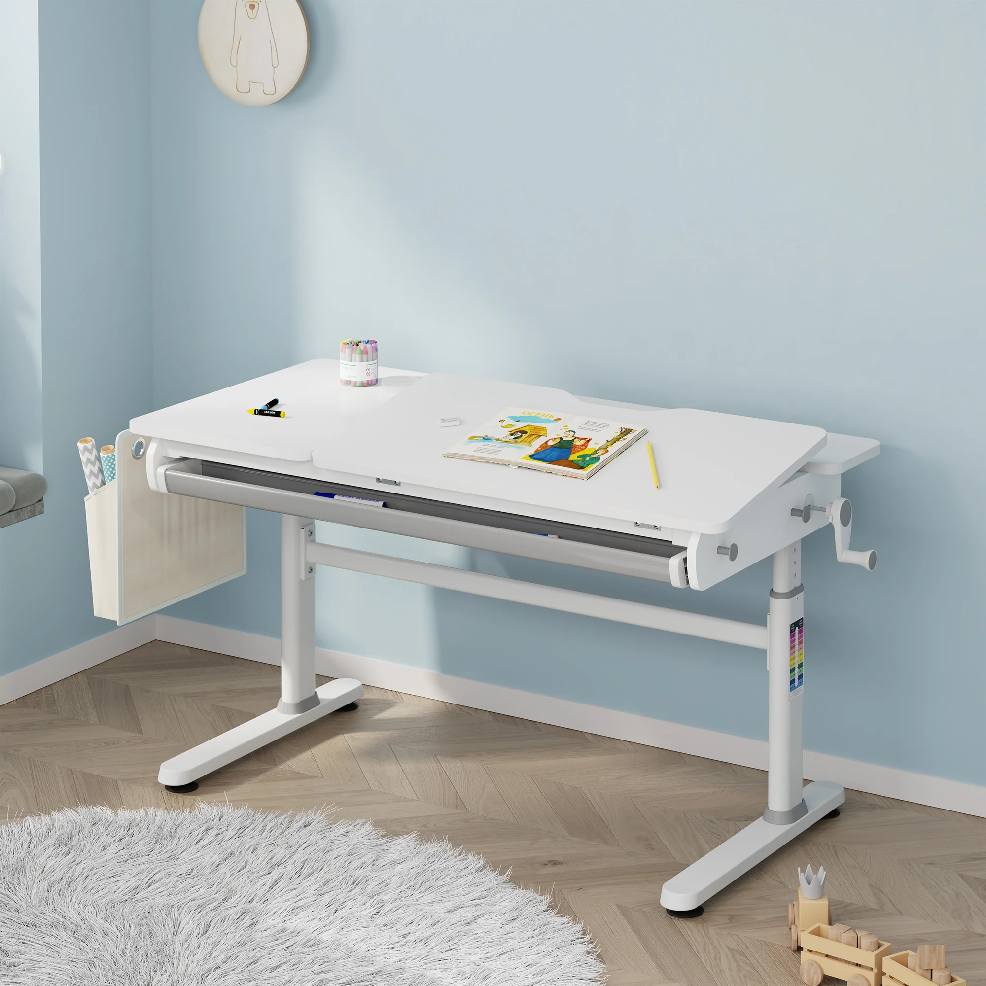 Höhenverstellbarer Kinderschreibtisch Kuosa [en.casa] - Image 4