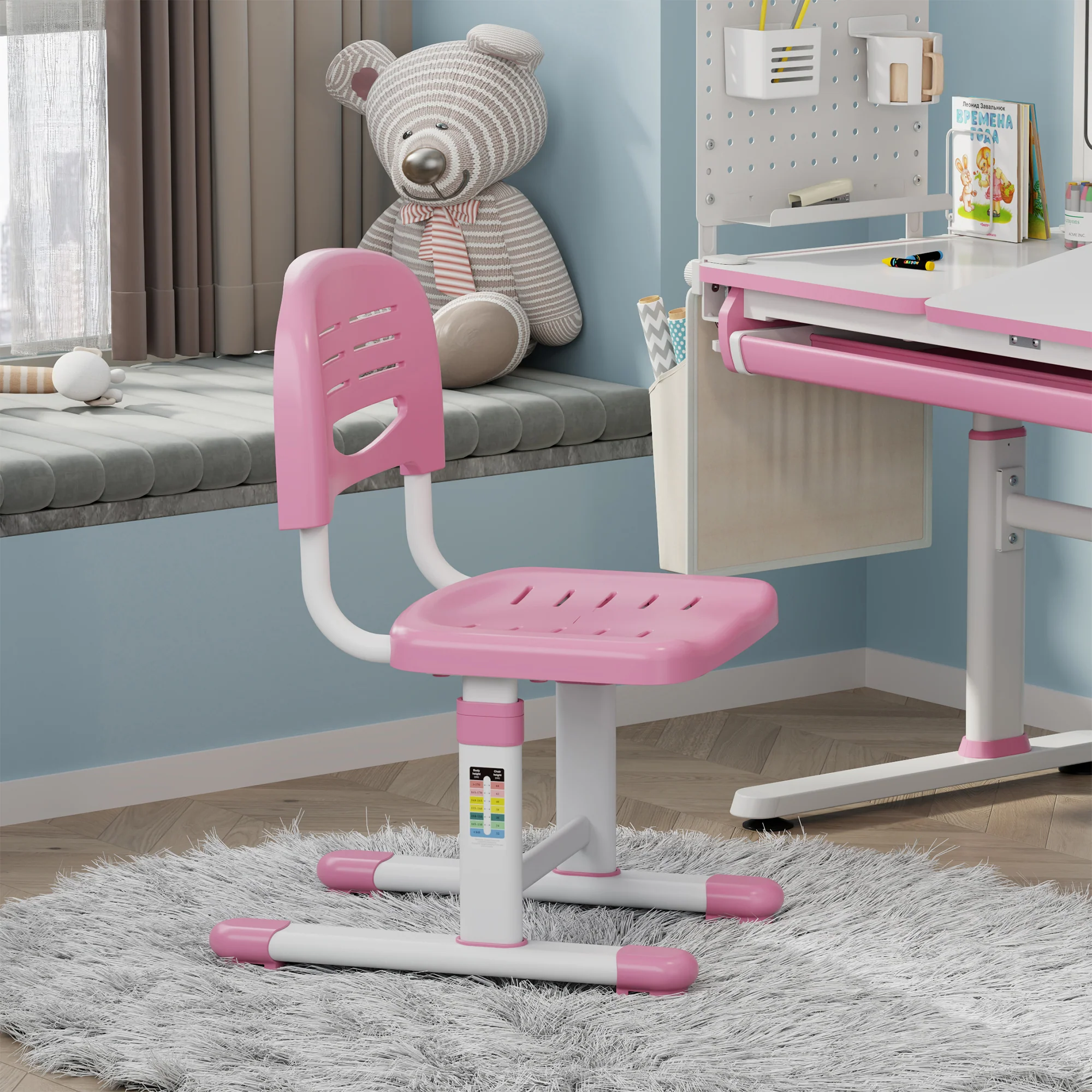 Höhenverstellbarer Kinderstuhl Sauda 75x36x46 cm [en.casa] - Image 2