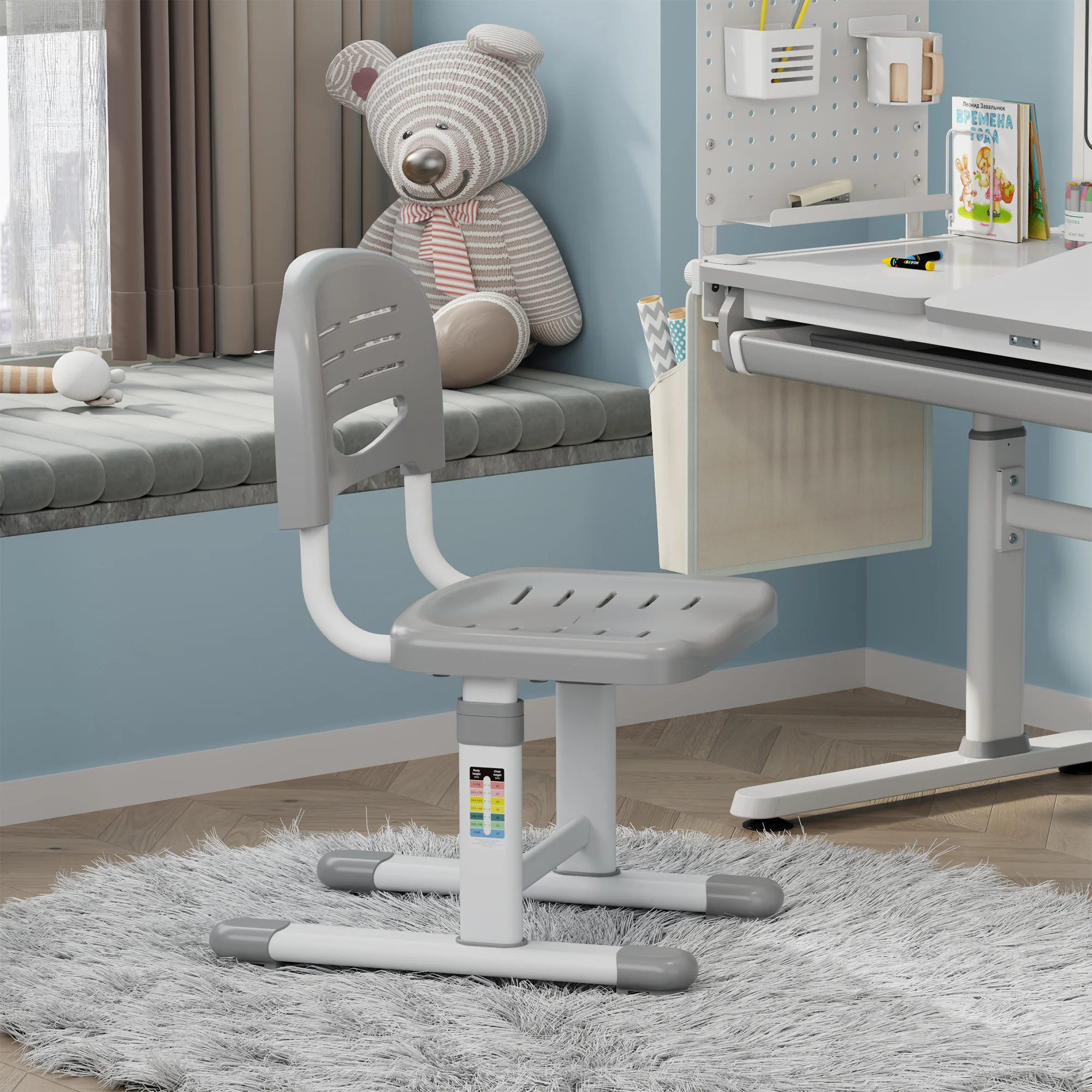 Höhenverstellbarer Kinderstuhl Sauda 75x36x46 cm [en.casa] - Image 4