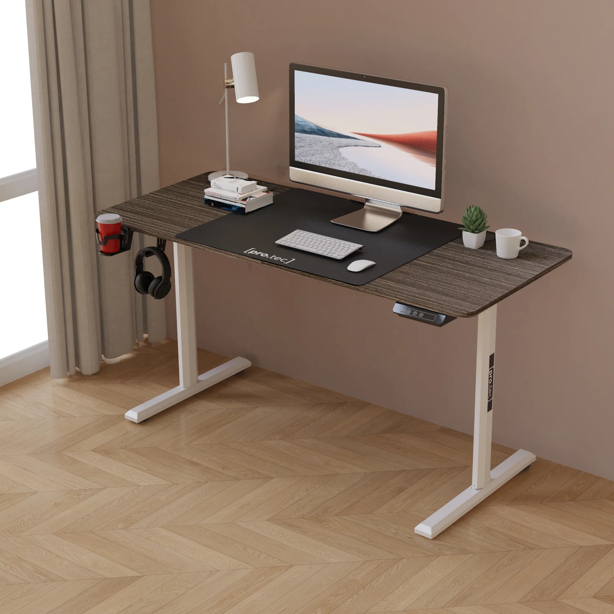 Höhenverstellbarer Tisch Hayward 140x60 cm in versch. Farben [pro.tec] - Image 4
