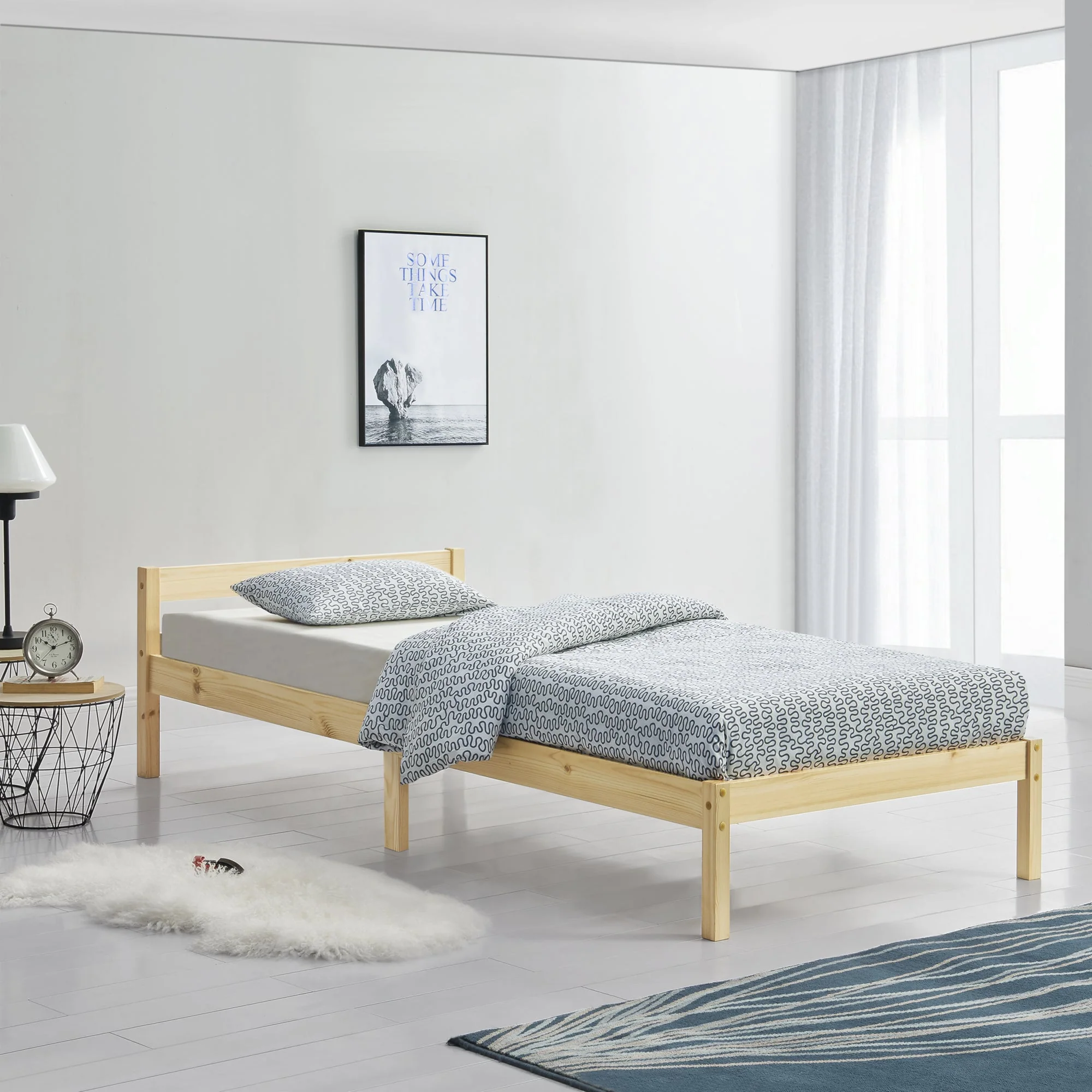 Holzbett Nakkila versch. Farben und Größen en.casa - Image 36
