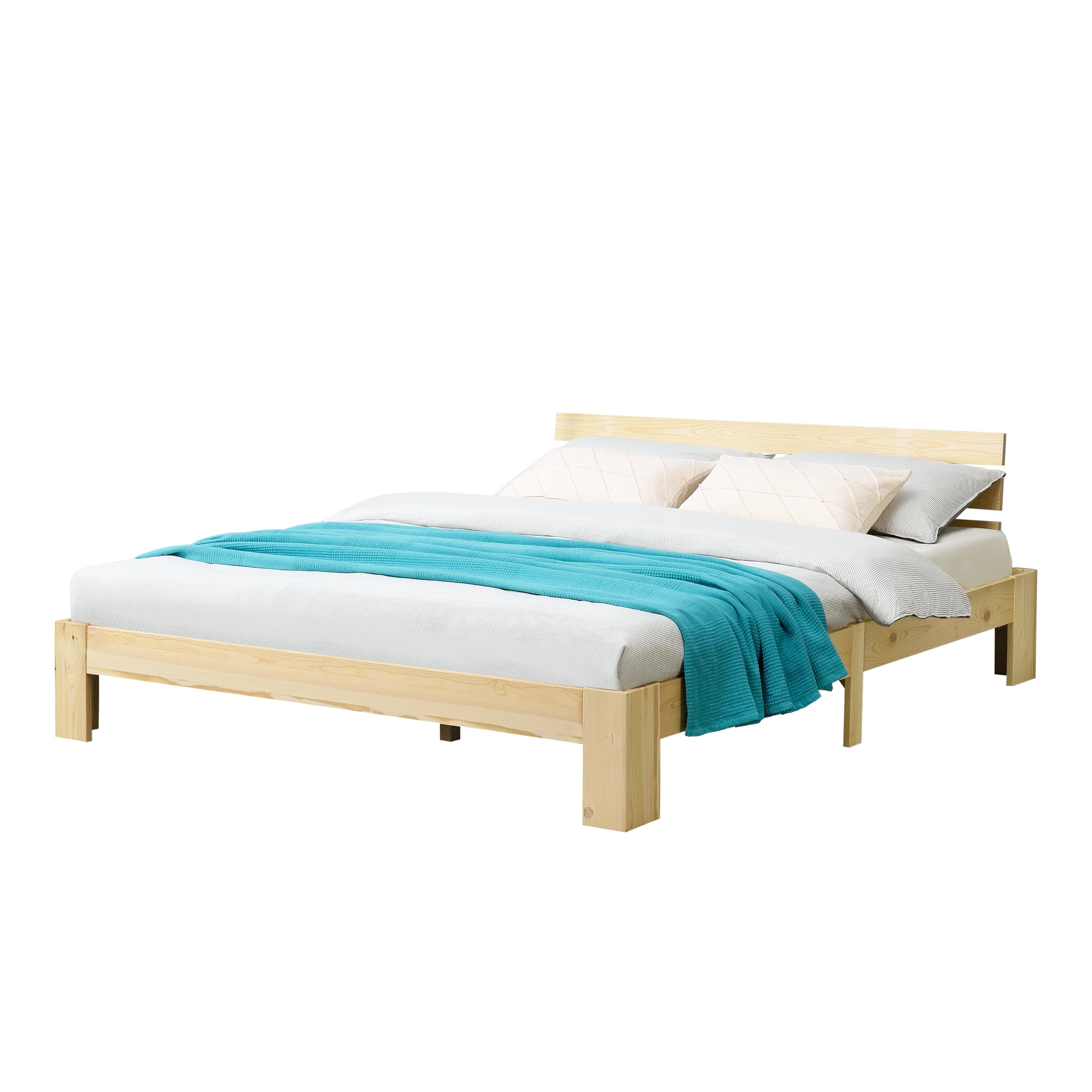 Holzbett Nivala mit Kopfteil versch. Farben und Größen en.casa - Image 14