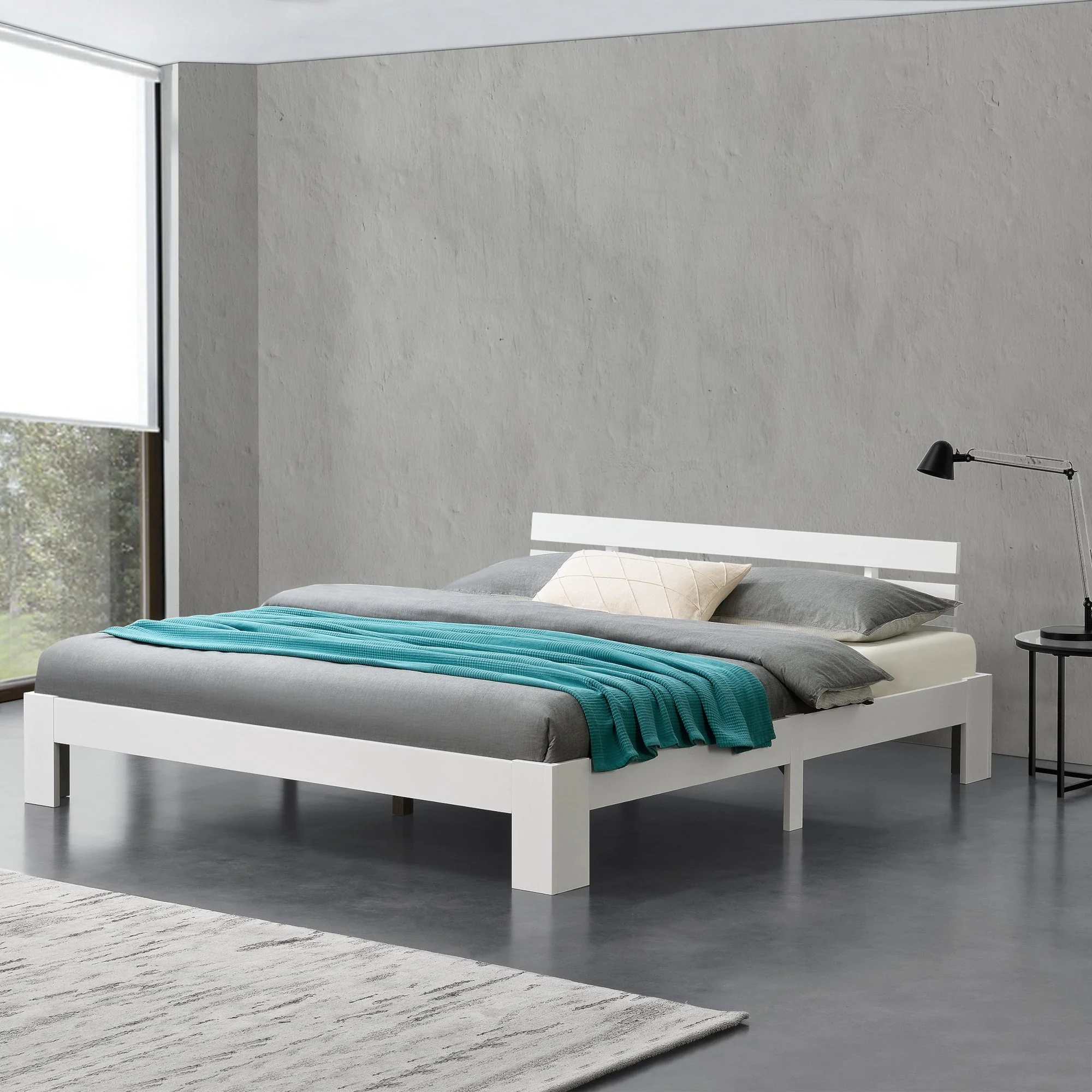 Holzbett Nivala mit Kopfteil versch. Farben und Größen en.casa - Image 26